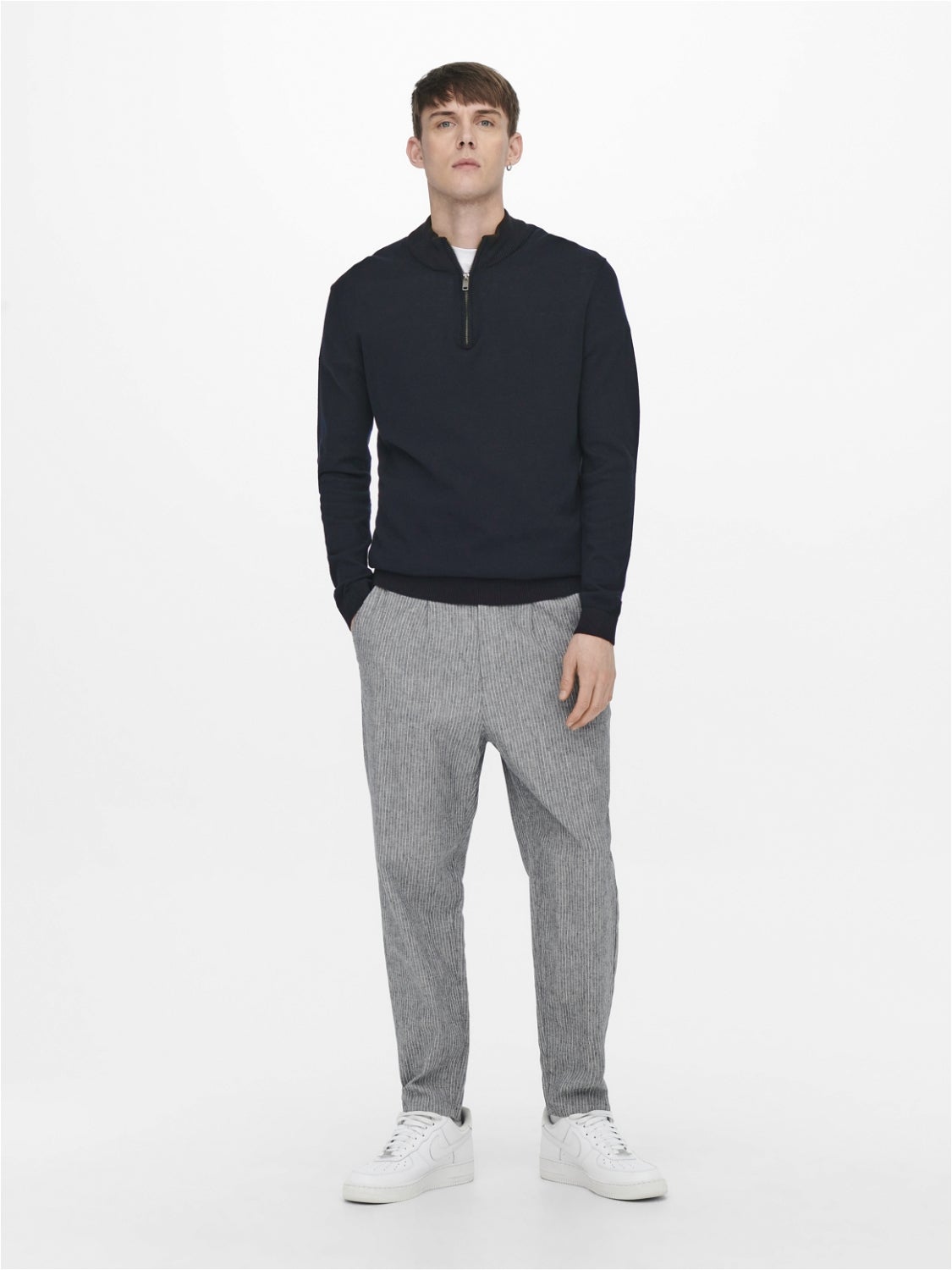 Only & Sons Homme Sweats & Pulls onsVP Tracker Poly High Neck Zip 