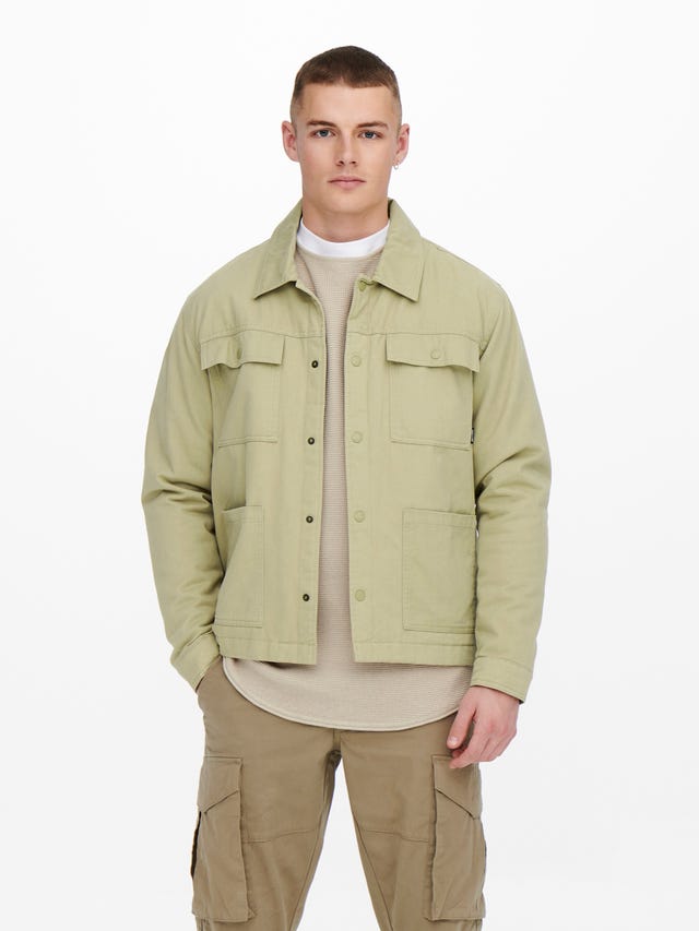 ONLY & SONS Spread collar Buttoned cuffs Jacket - 22022098