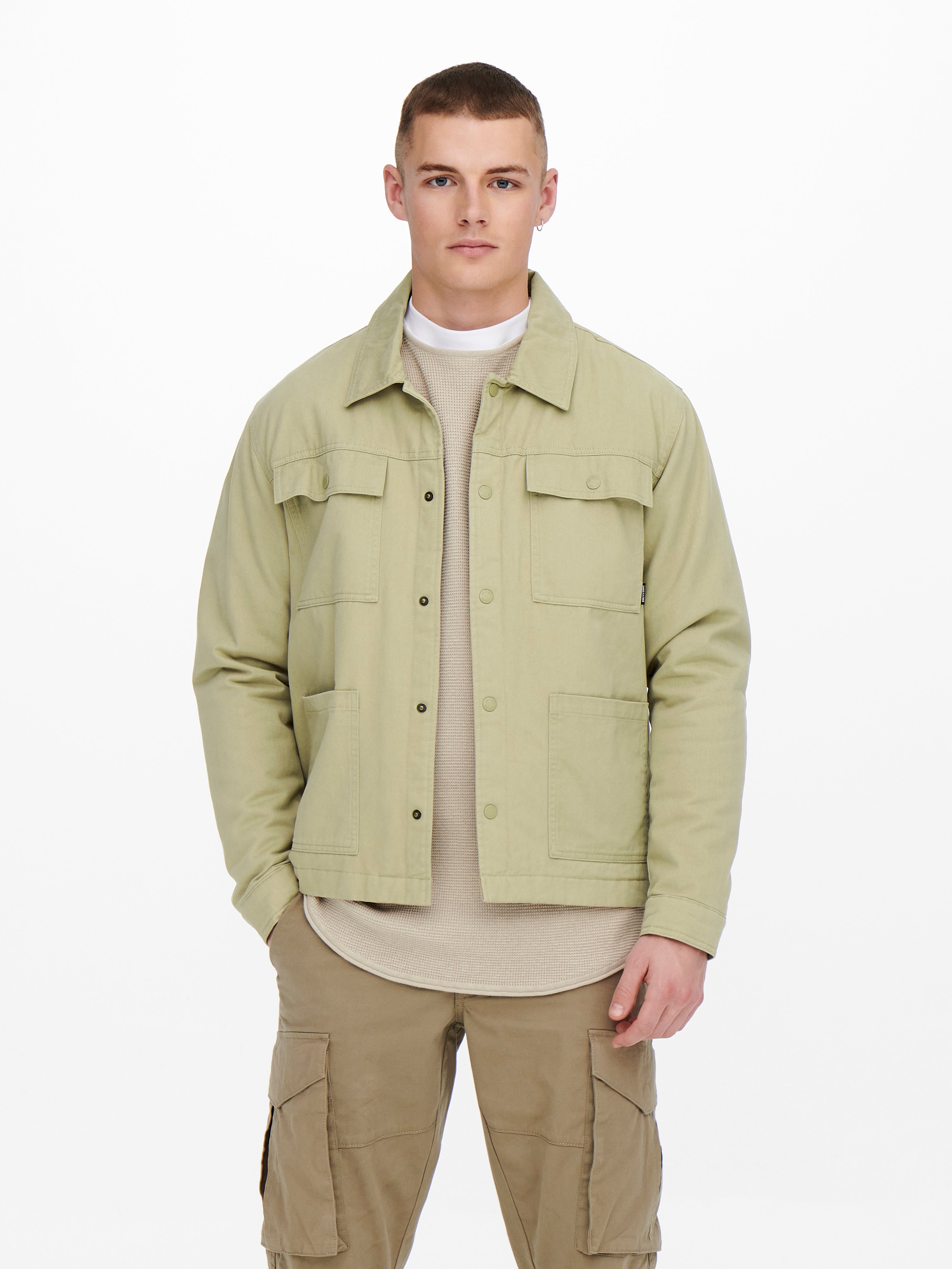 Short twill outlet jacket