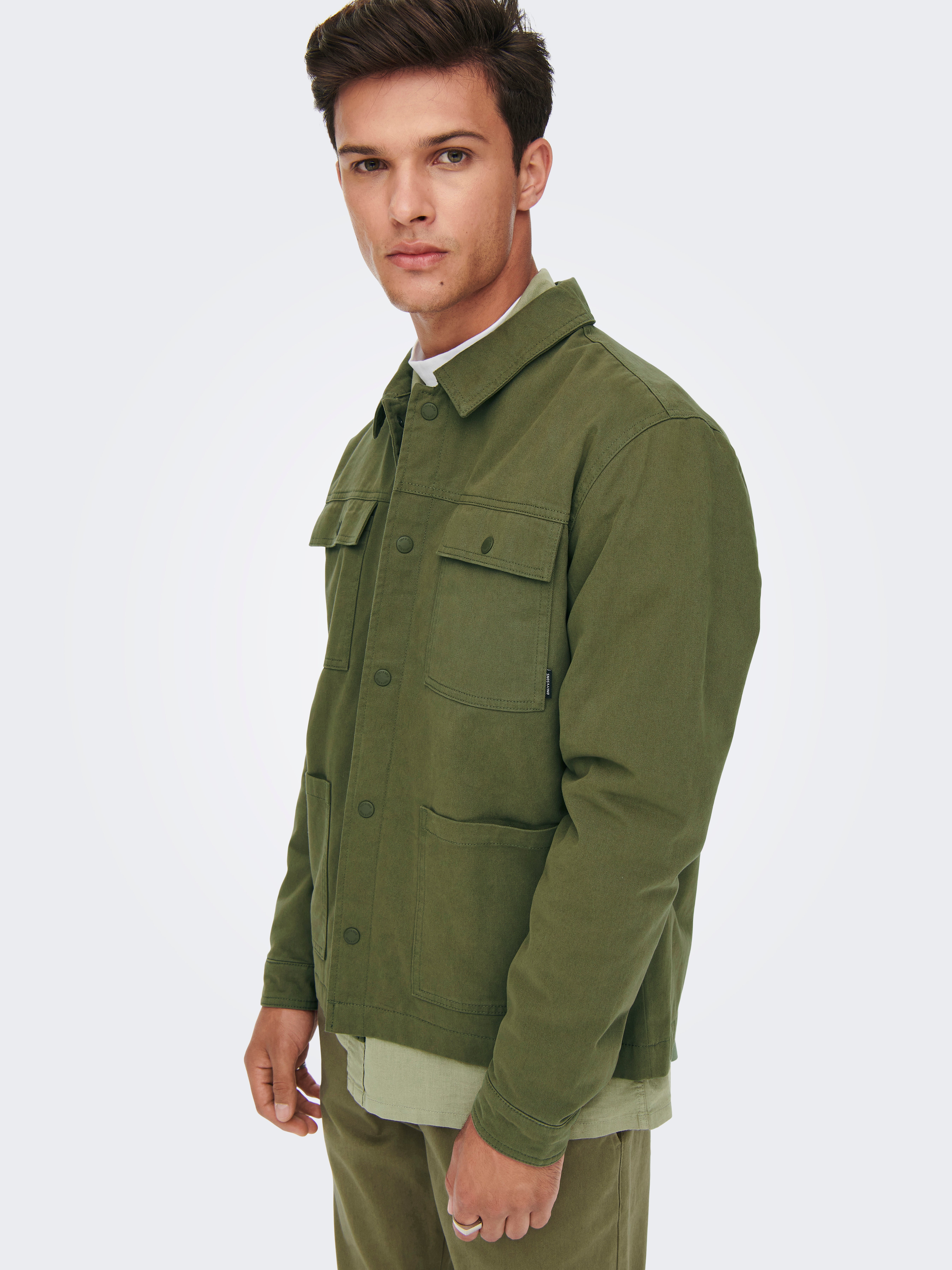 Only and sons deals field jacket lichen green