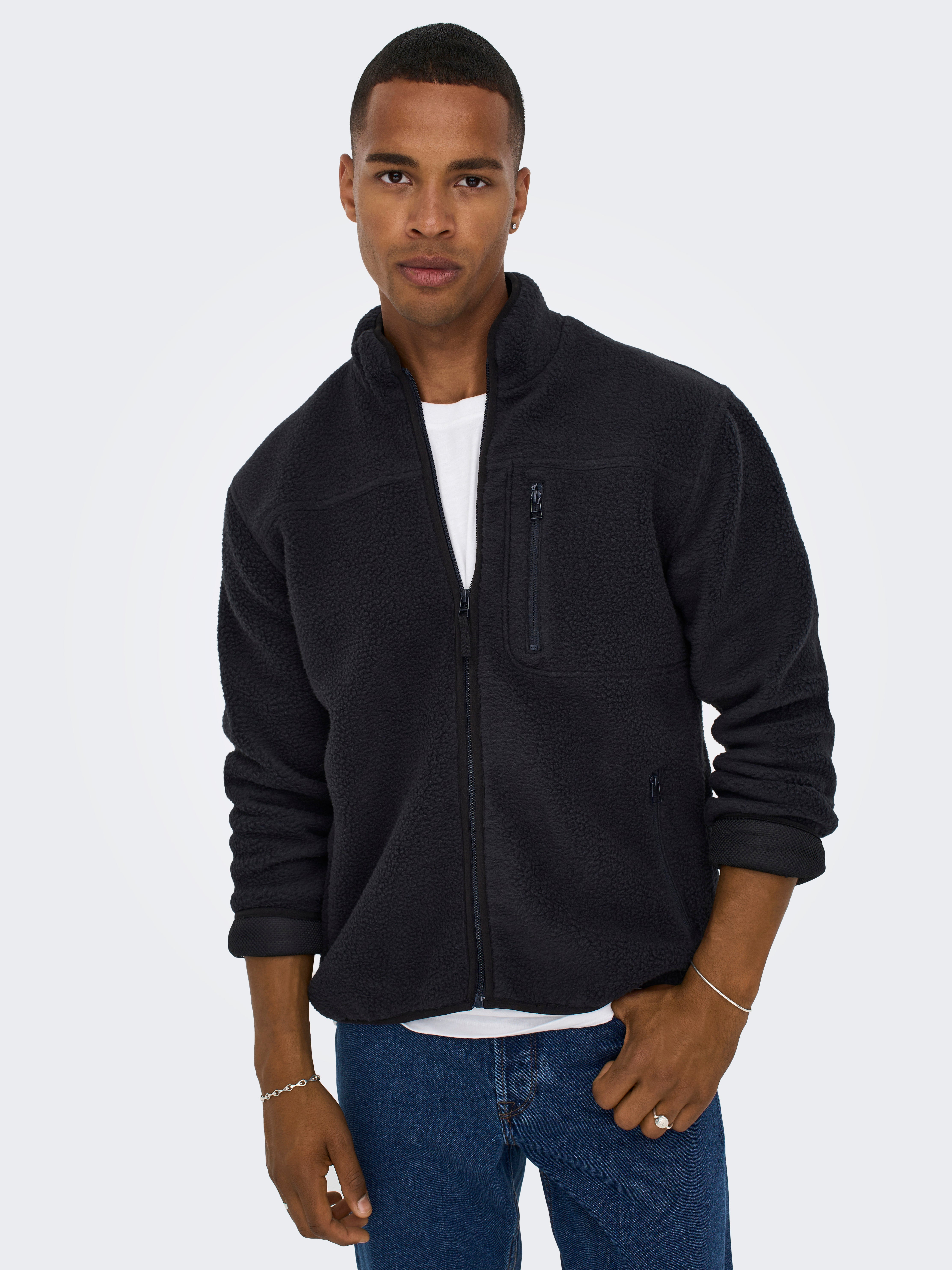 Fleece jacket | Medium Blue | ONLY \u0026 SONS®