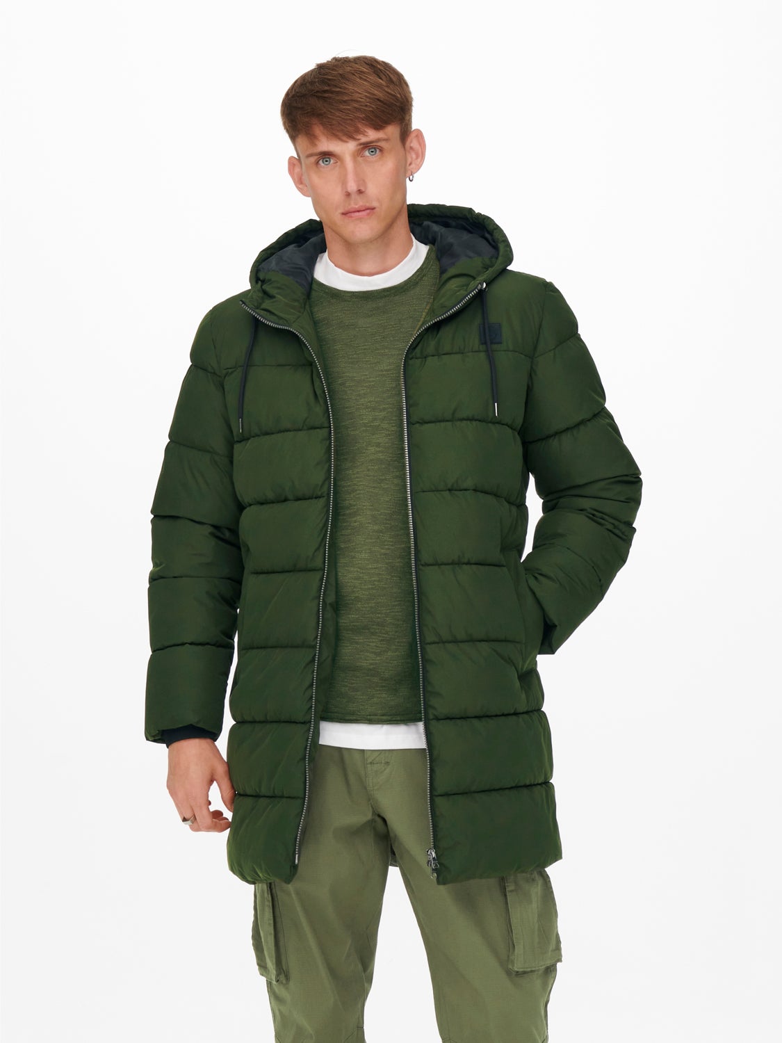 ONLY & SONS vest discount 57% MEN FASHION Jackets Basic Green S 