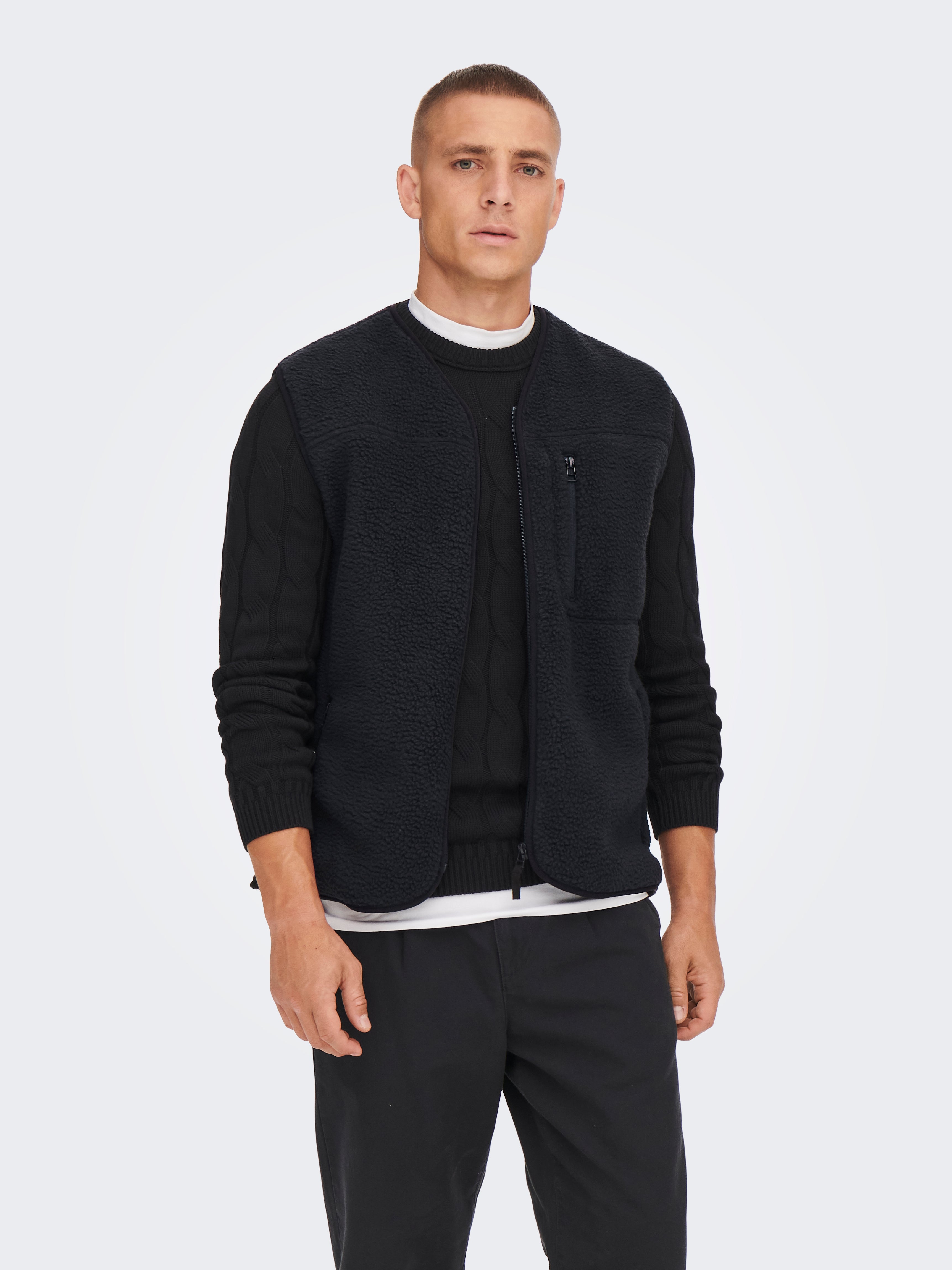 O-Neck Jacket | Black | ONLY & SONS®