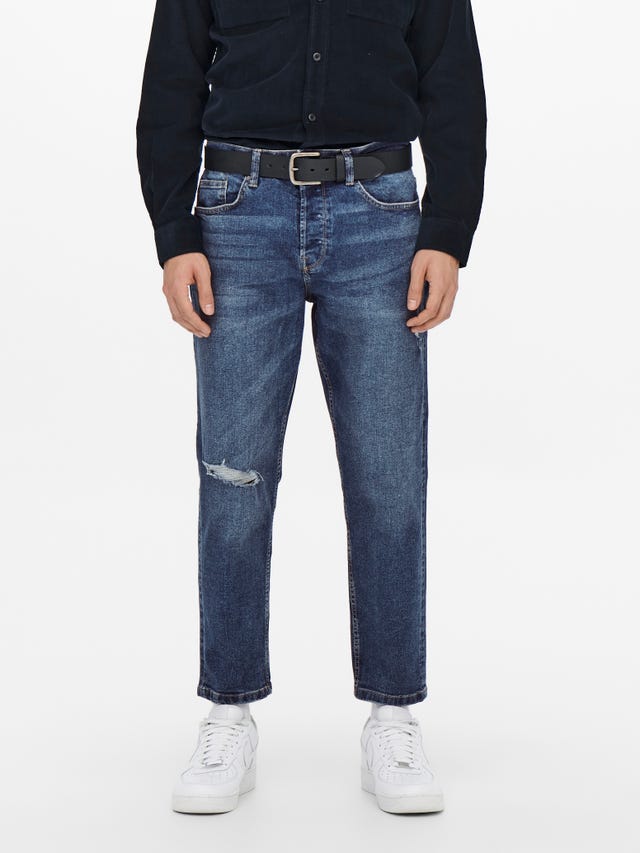 ONLY & SONS Jeans Tapered Fit Ourlé destroy - 22022104