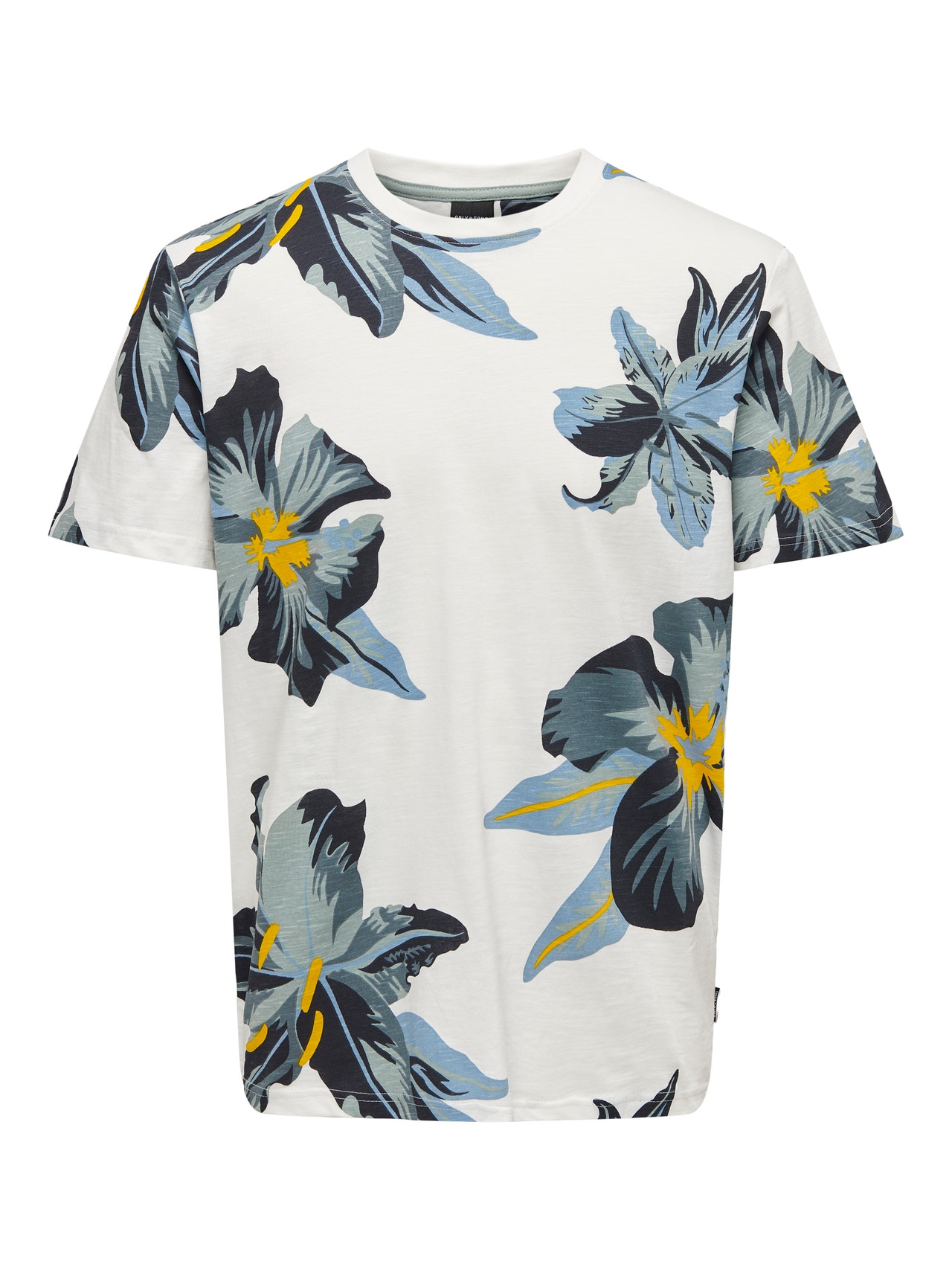 ONLY & SONS O-hals t-shirt med print -Star White - 22022164