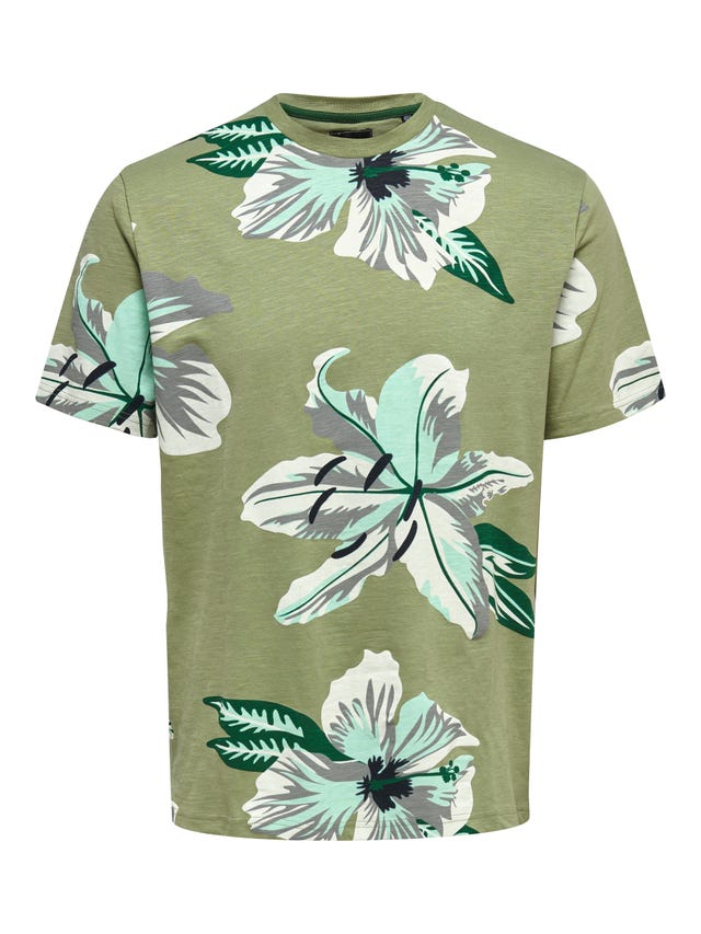 ONLY & SONS O-neck t-shirt with print - 22022164