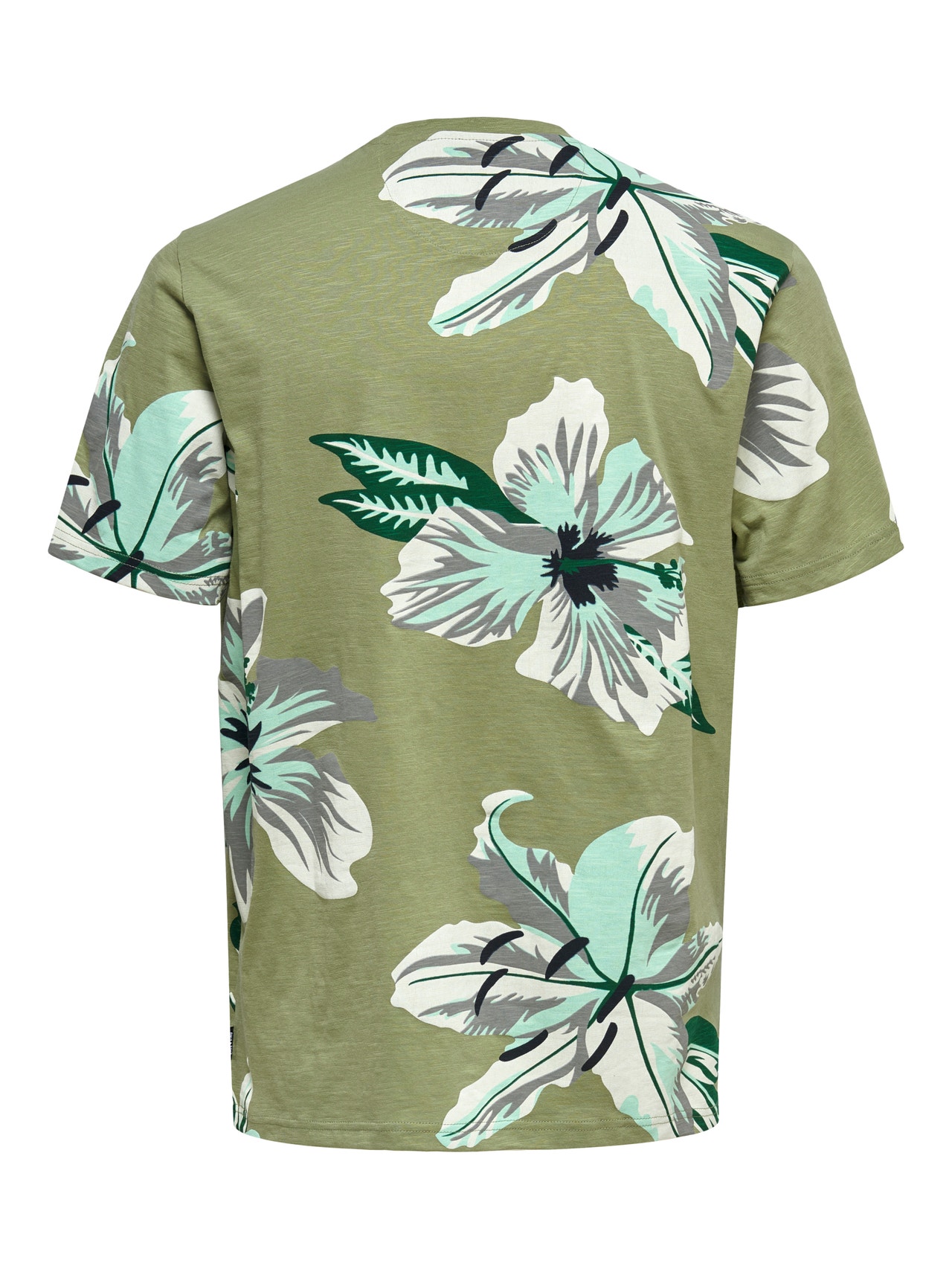 ONLY & SONS O-hals t-shirt med print -Oil Green - 22022164