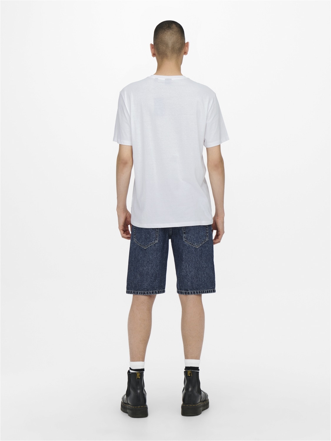 ONLY & SONS O-neck t-shirt with print -Bright White - 22022196