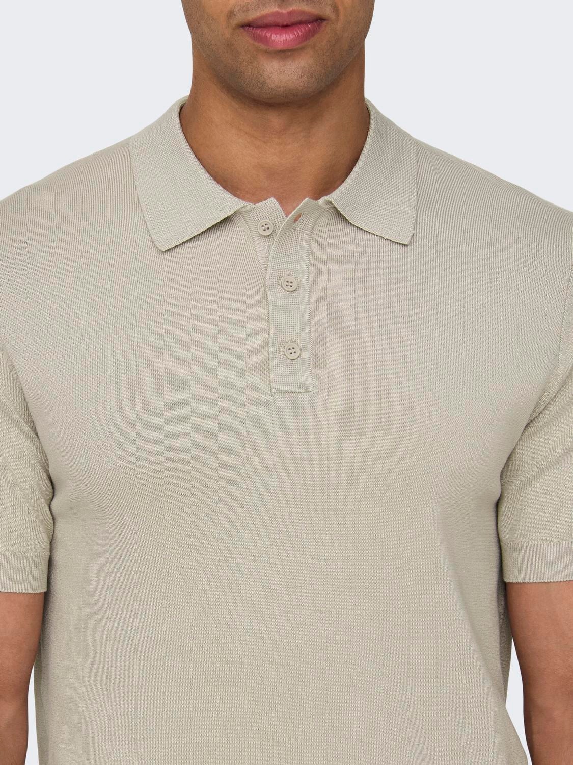 ONLY & SONS Pulóveres Corte regular Polo -Silver Lining - 22022219