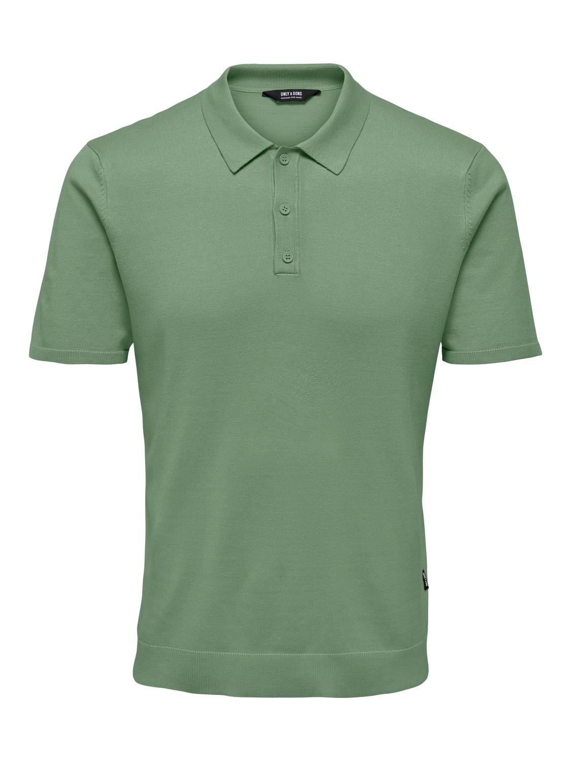 ONLY & SONS Knitted polo -Hedge Green - 22022219
