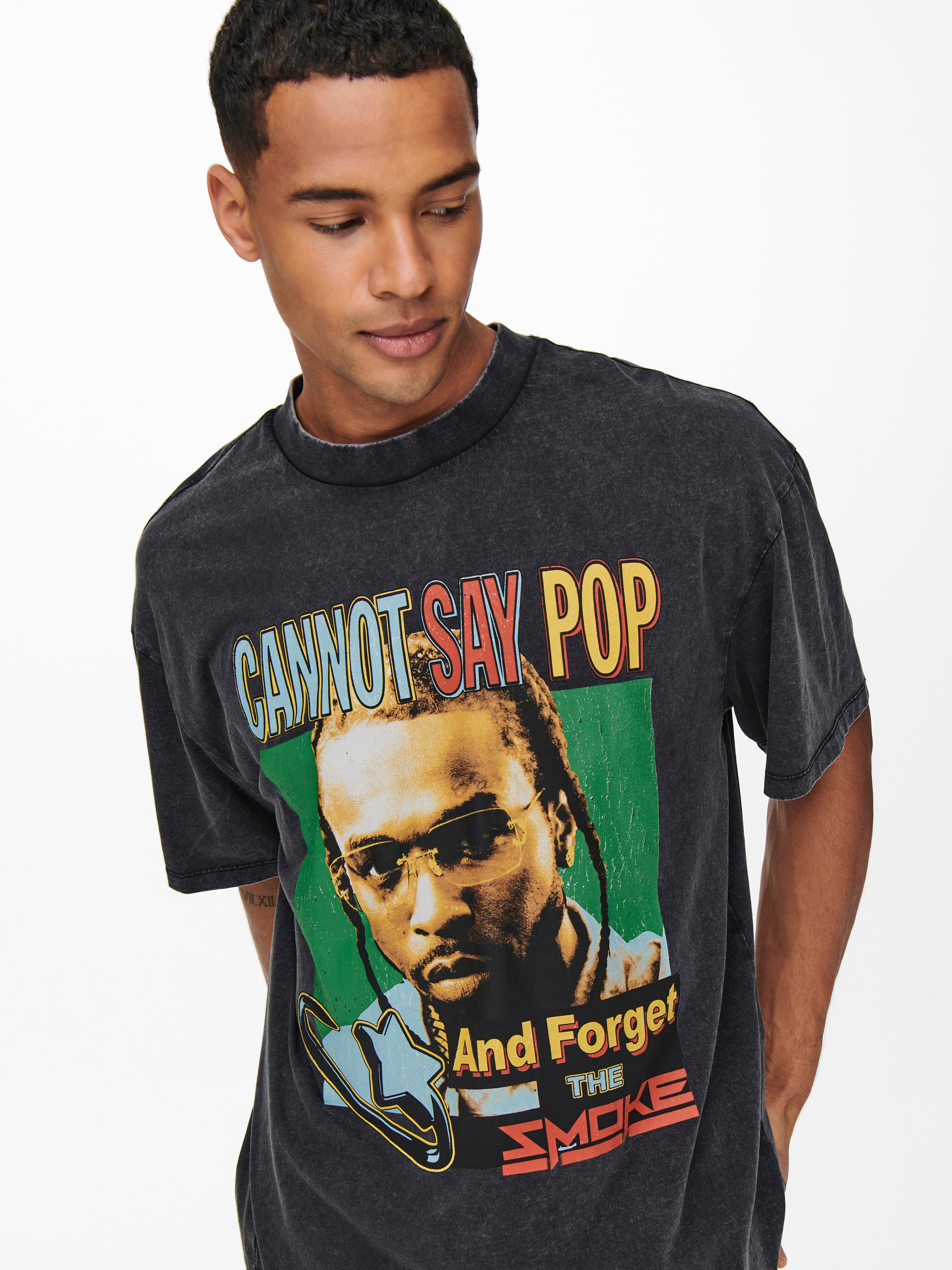 Oversize Fit O-Neck T-Shirt | Black 