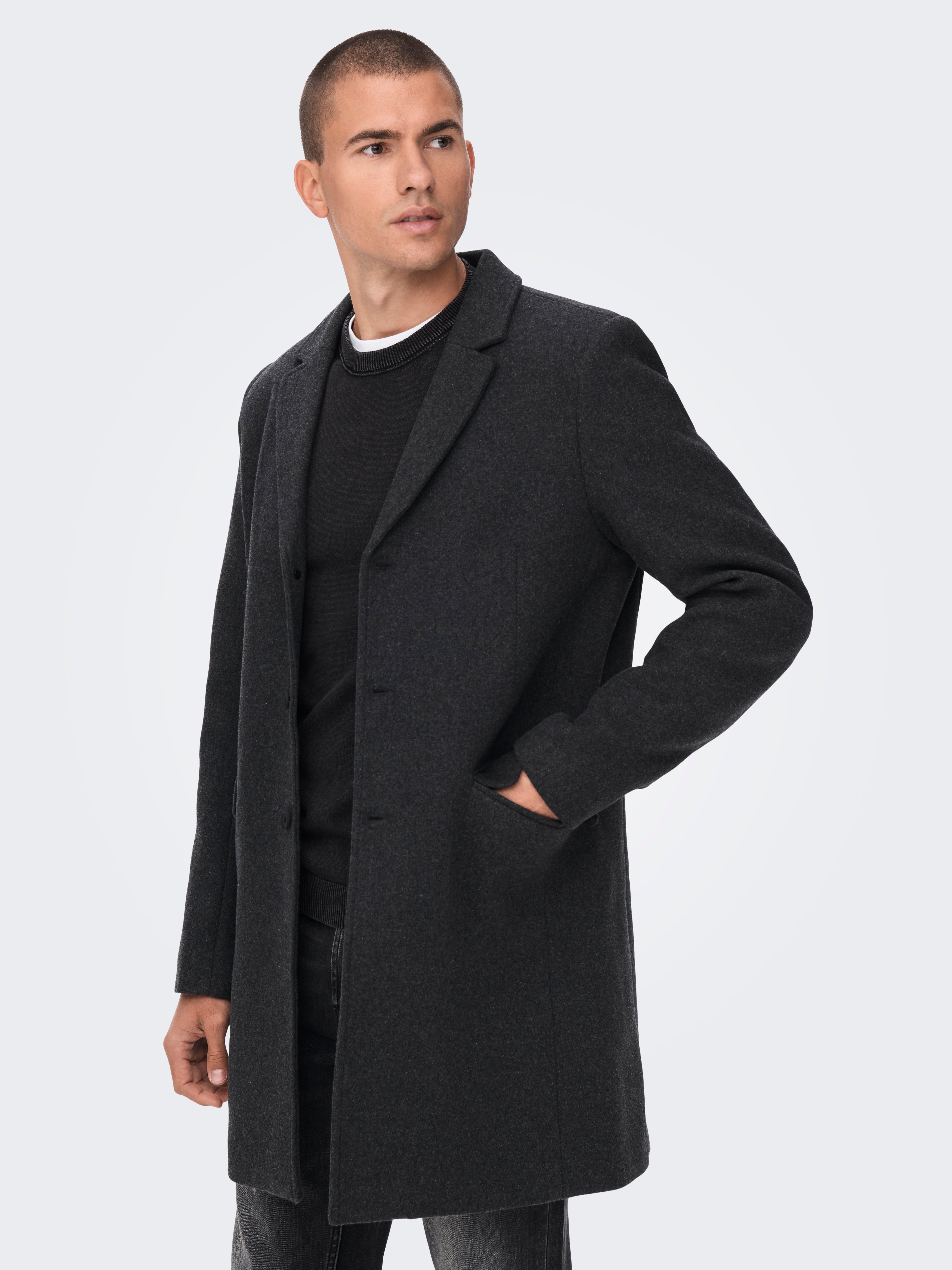 Only and sons hot sale wool coat