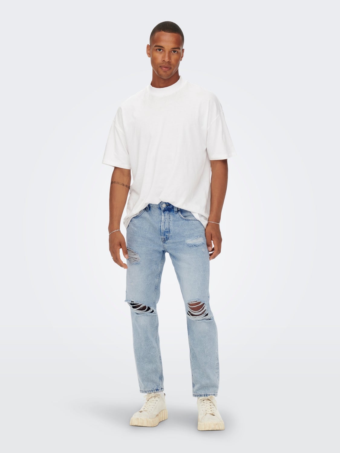 Jeans Tapered Fit | White | ONLY \u0026 SONS®