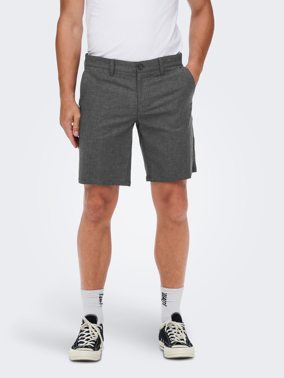 ONLY & SONS Classic chino shorts -Black - 22022339