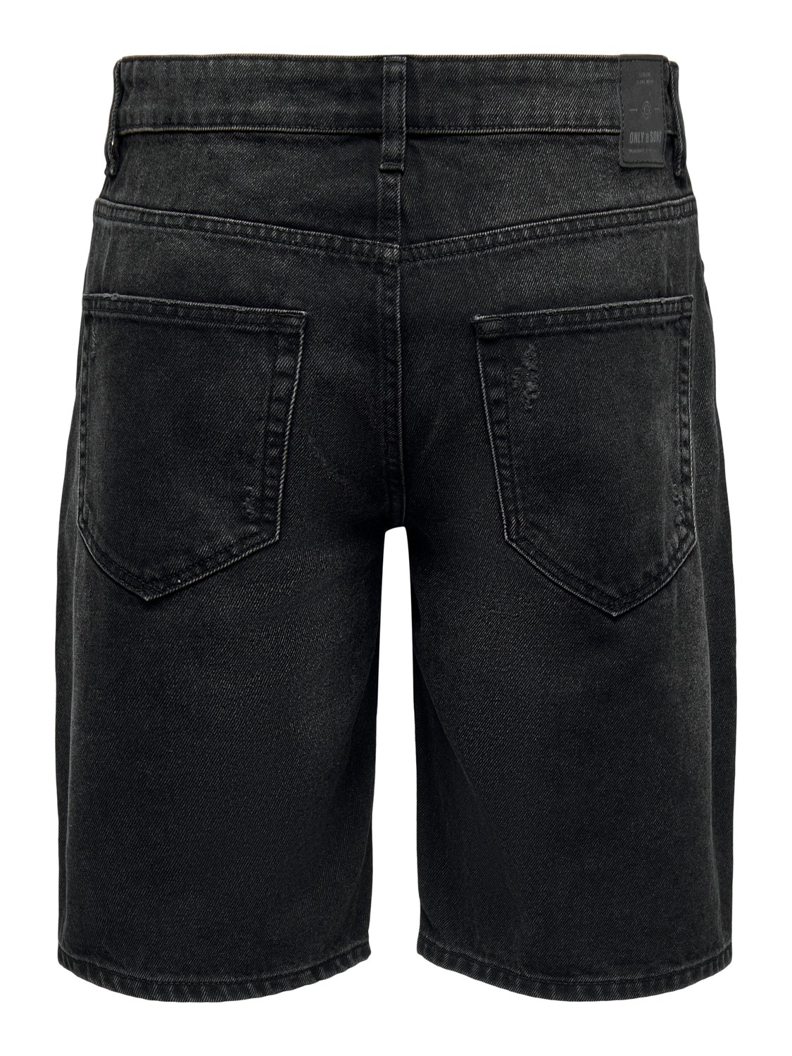 ONLY & SONS Slim Fit Middels høy midje Shorts -Black Denim - 22022342