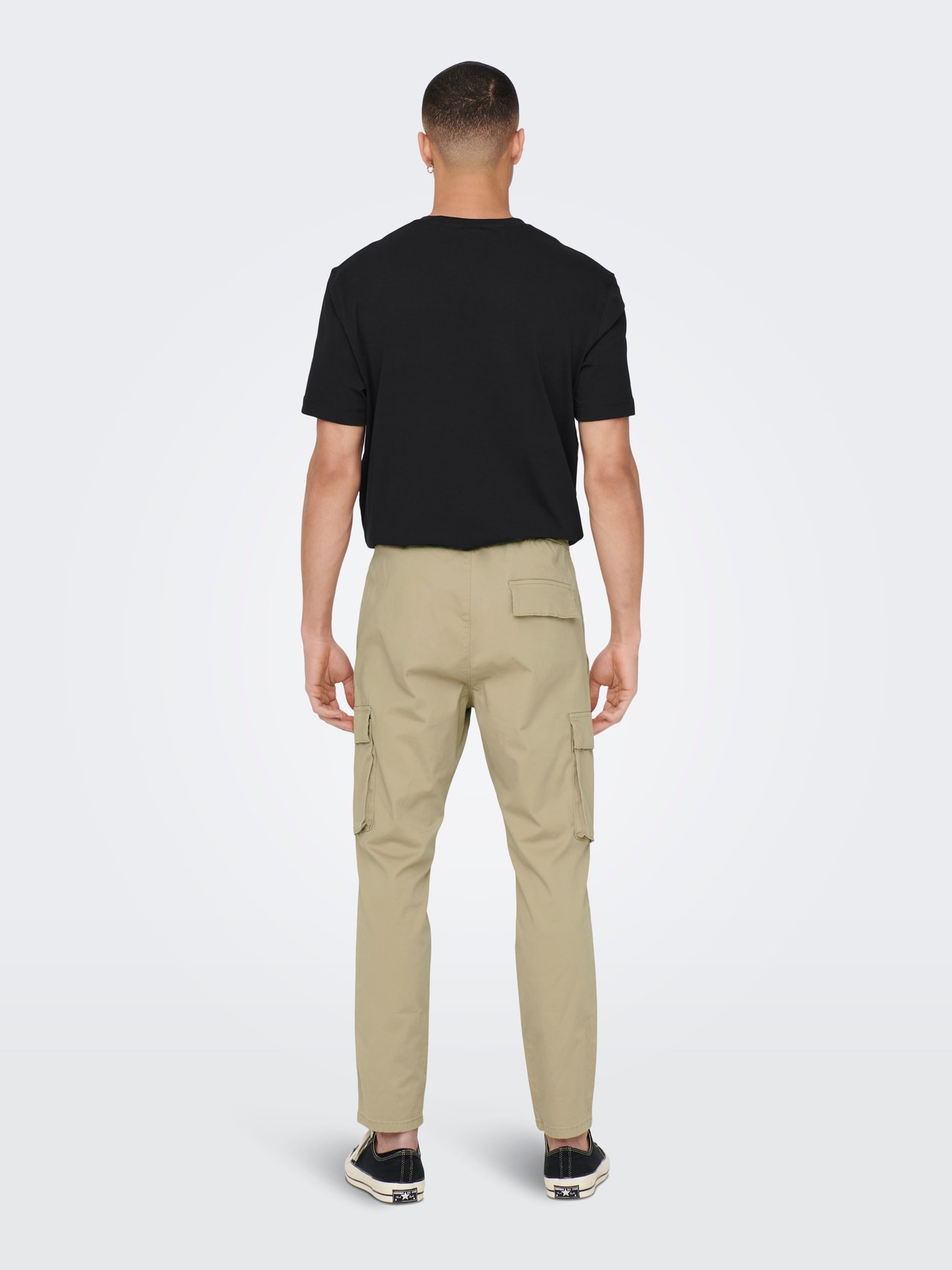 ONLY & SONS Pantalons Tapered Fit -Chinchilla - 22022366
