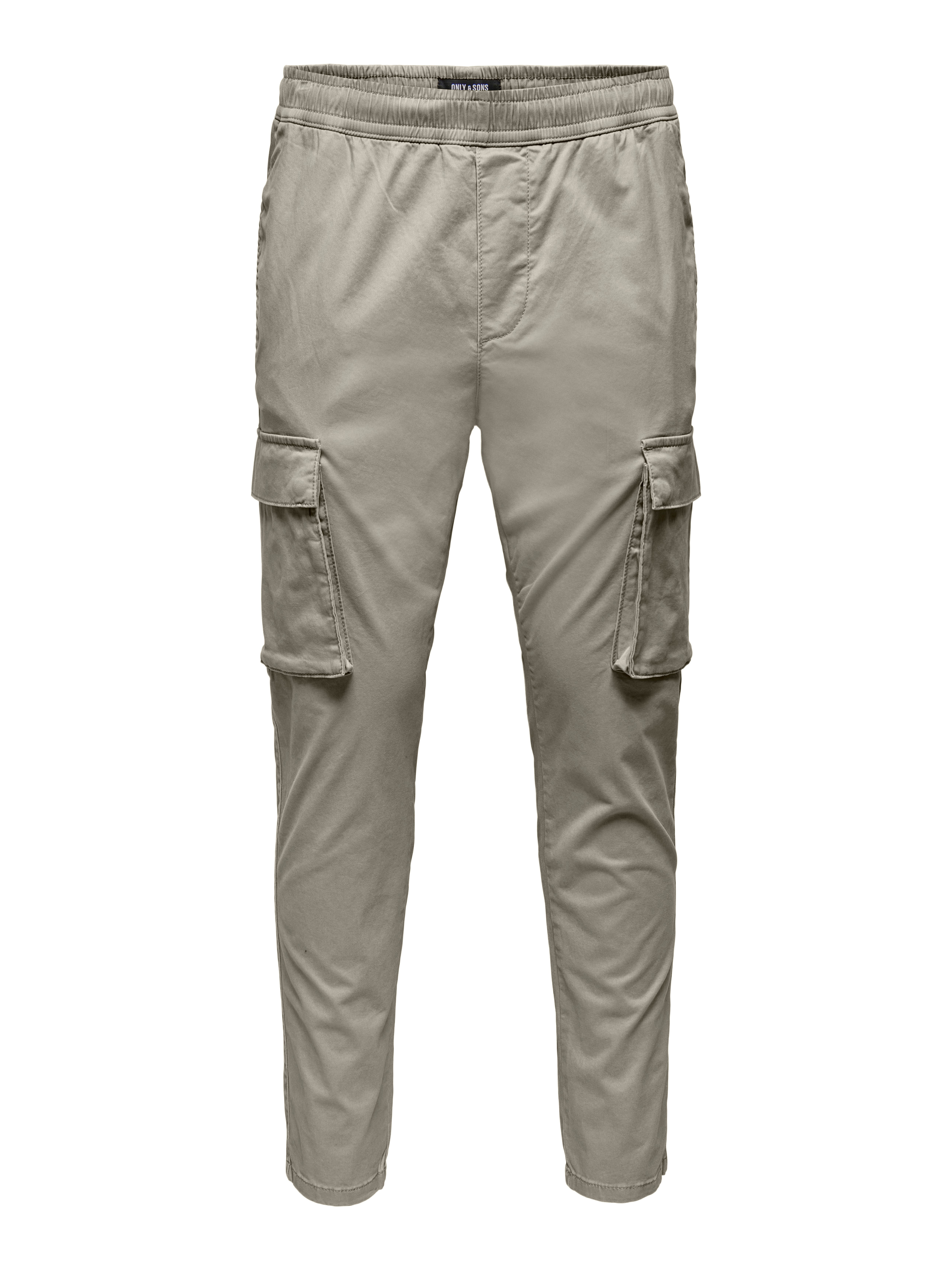 ONLY & SONS Pantaloni Cargo Uomo - Modello Onscam Verjüngt, Verde Lichen, 78% Cotone, 2% Elastan, Vita 32 Lunghezza 34