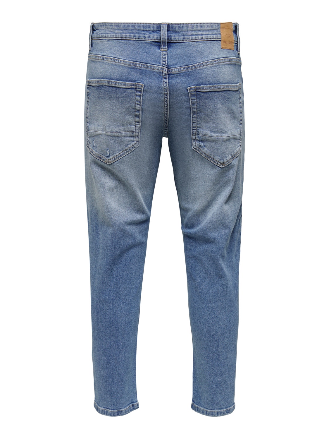 ONLY & SONS Verjüngt Mittlere Taille Offener Saum Jeans -Blue Denim - 22022368
