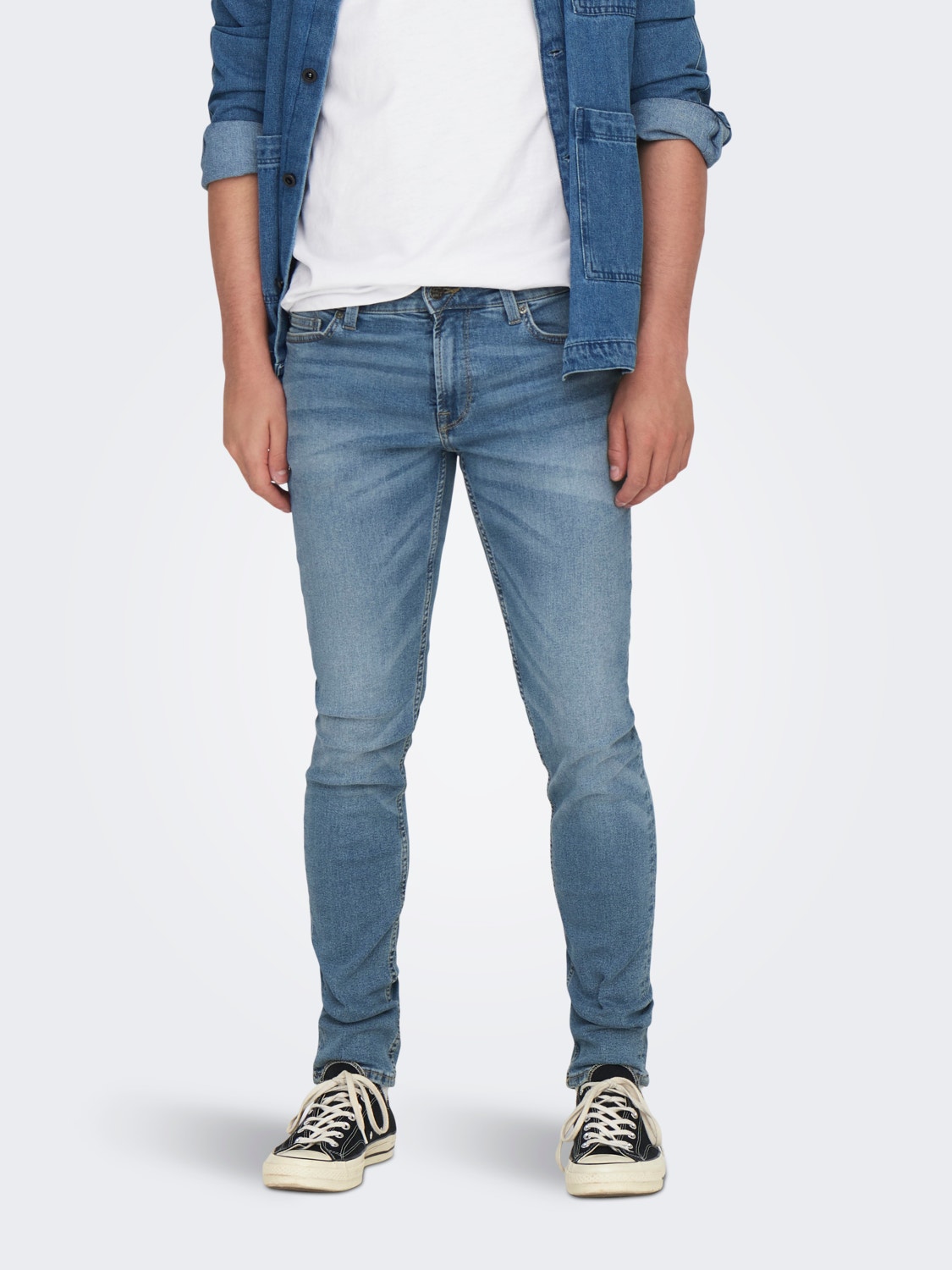 ONLY & SONS Slim Fit Mid waist Jeans -Blue Denim - 22022371