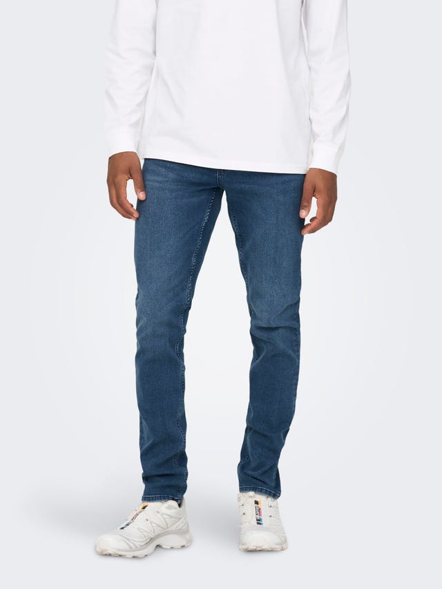 ONLY & SONS Slim Fit Mittlere Taille Jeans - 22022373