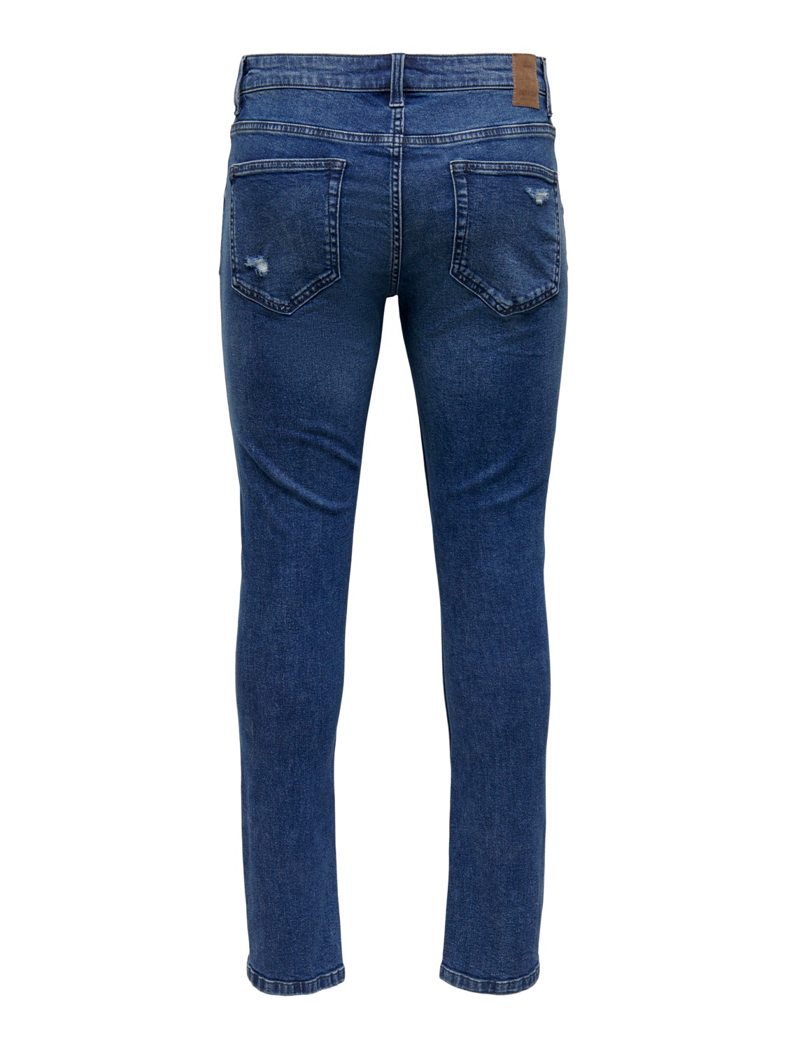 ONLY & SONS Slim fit Mid waist Versleten zoom Jeans -Blue Denim - 22022374