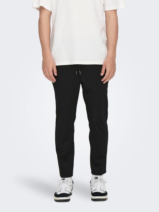 ONLY & SONS Tapered fit - Cropped Mid waist Drawstring hems Trousers - 22022454