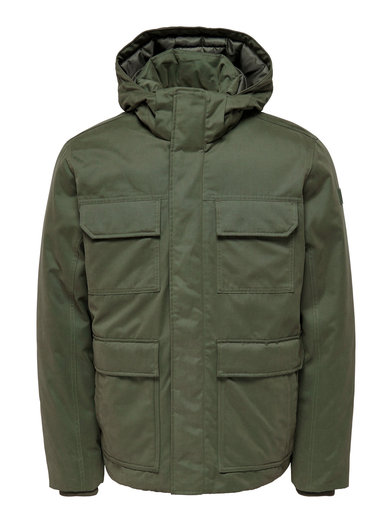 ONLY & SONS Hood with string regulation Jacket -Olive Night - 22022466