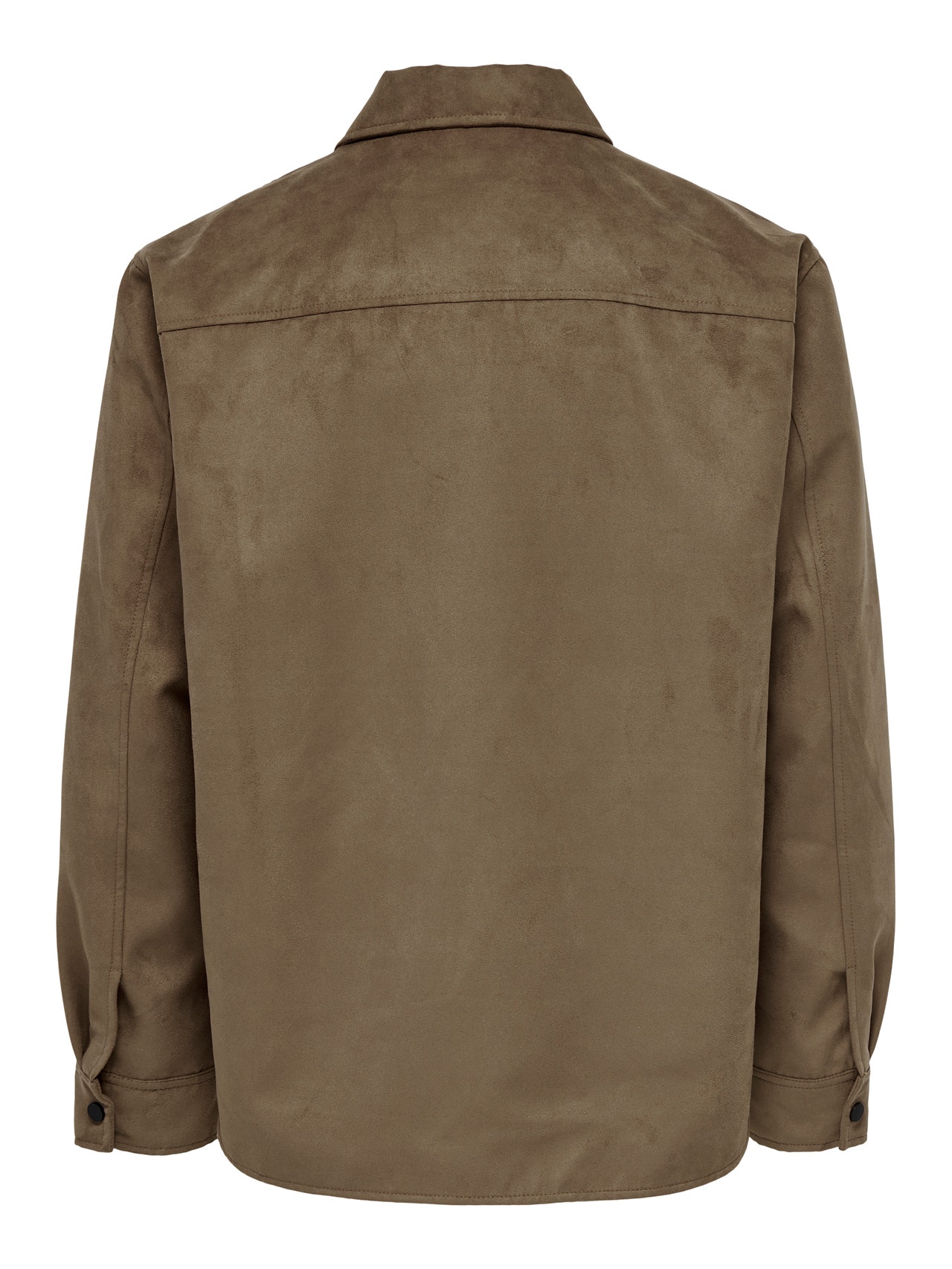 Faux suede shacket | Light Brown | ONLY & SONS®