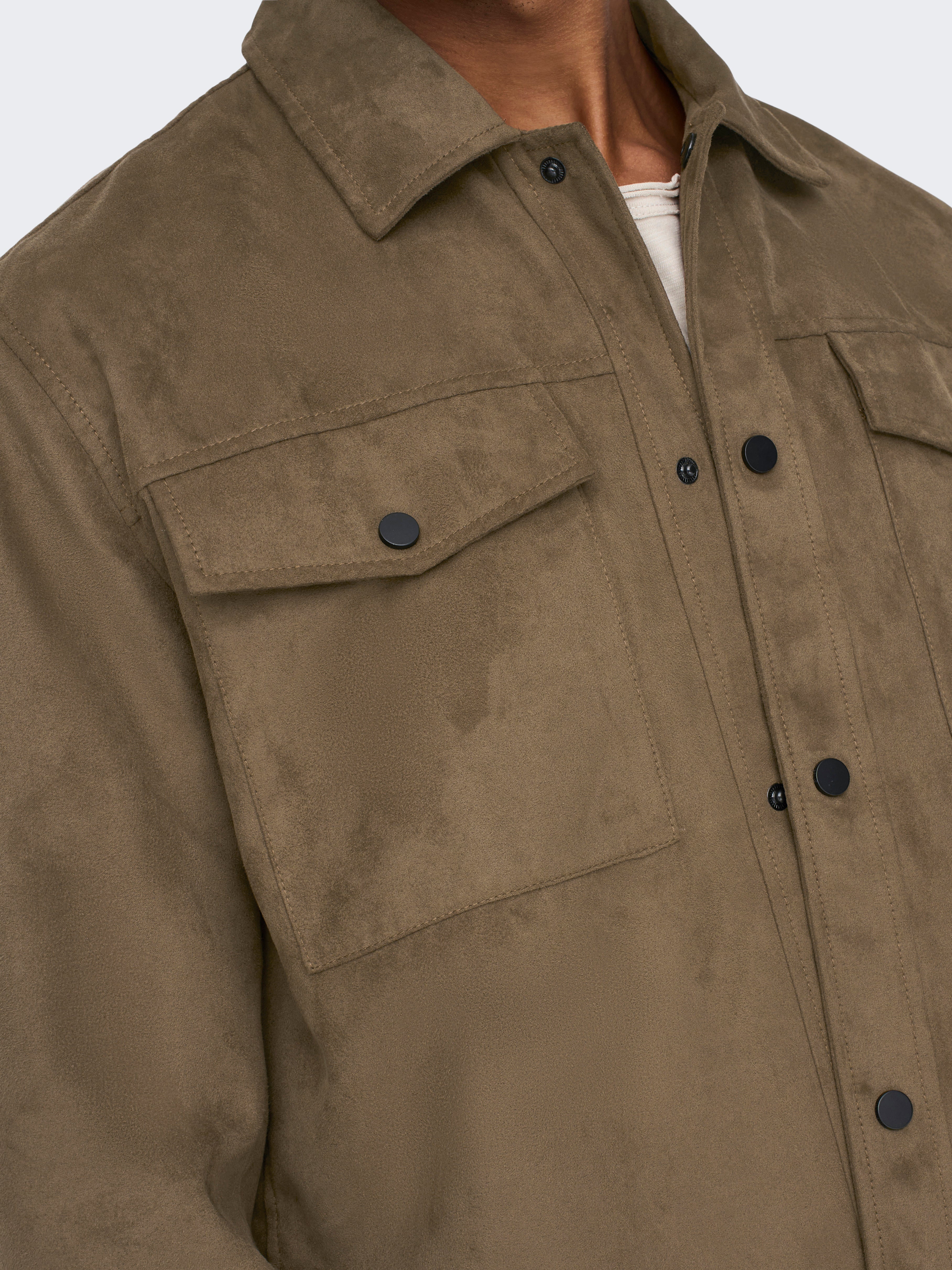 Faux 2024 suede overshirt