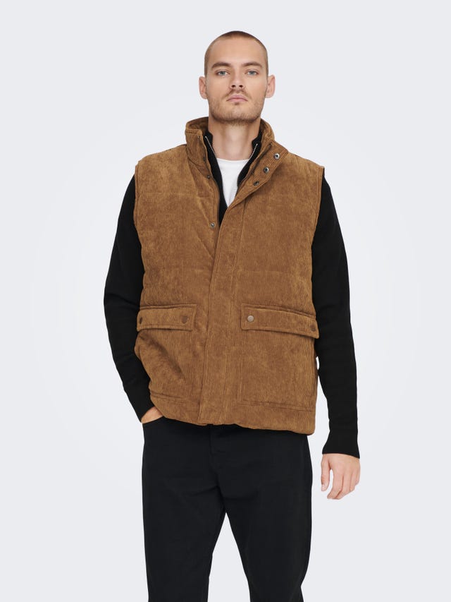 ONLY & SONS High stand-up collar Otw Gilet - 22022506