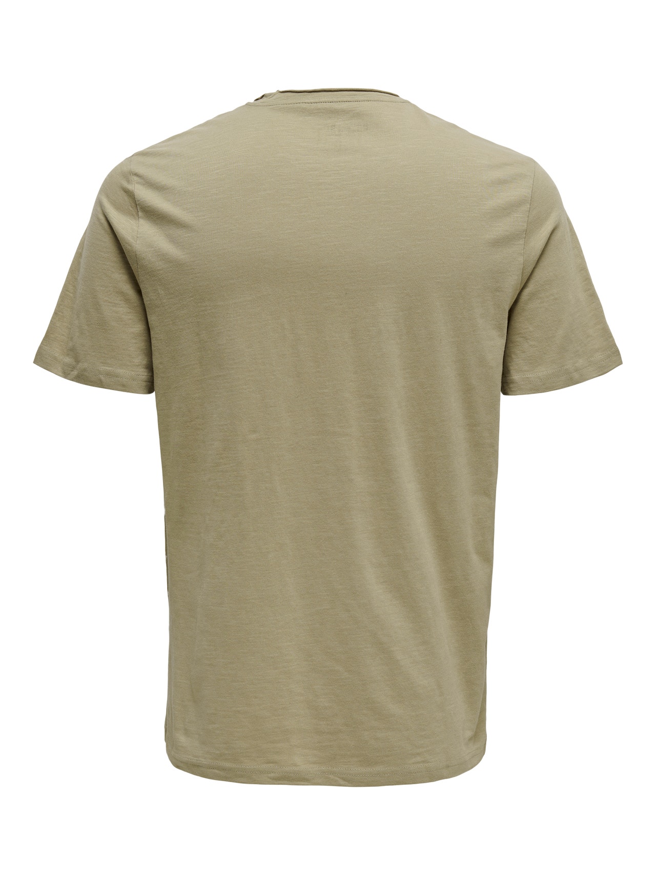 ONLY & SONS O-hals t-shirt med brystlomme -Chinchilla - 22022531