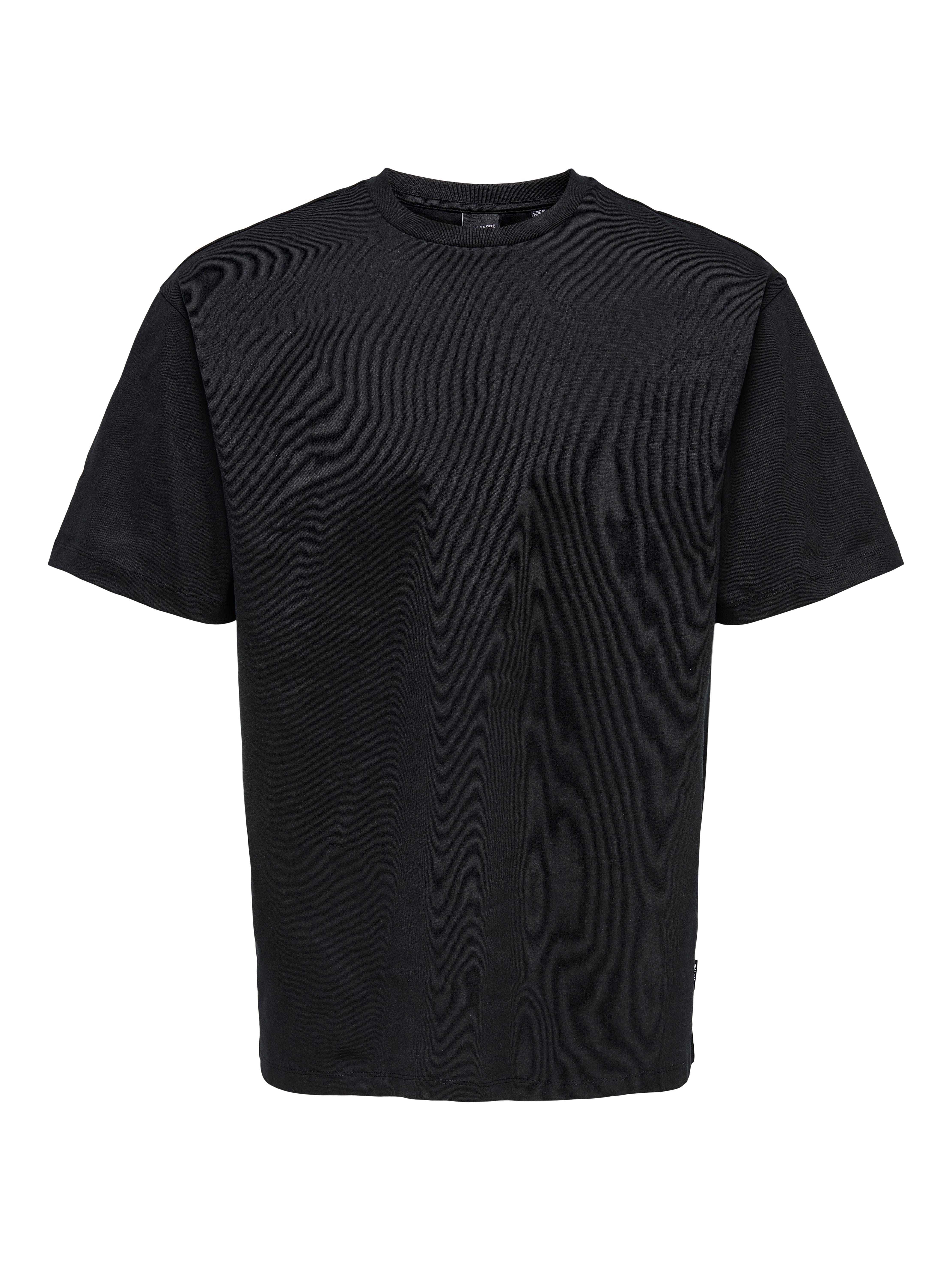 Relaxed Fit O-Neck T-Shirt | Black 