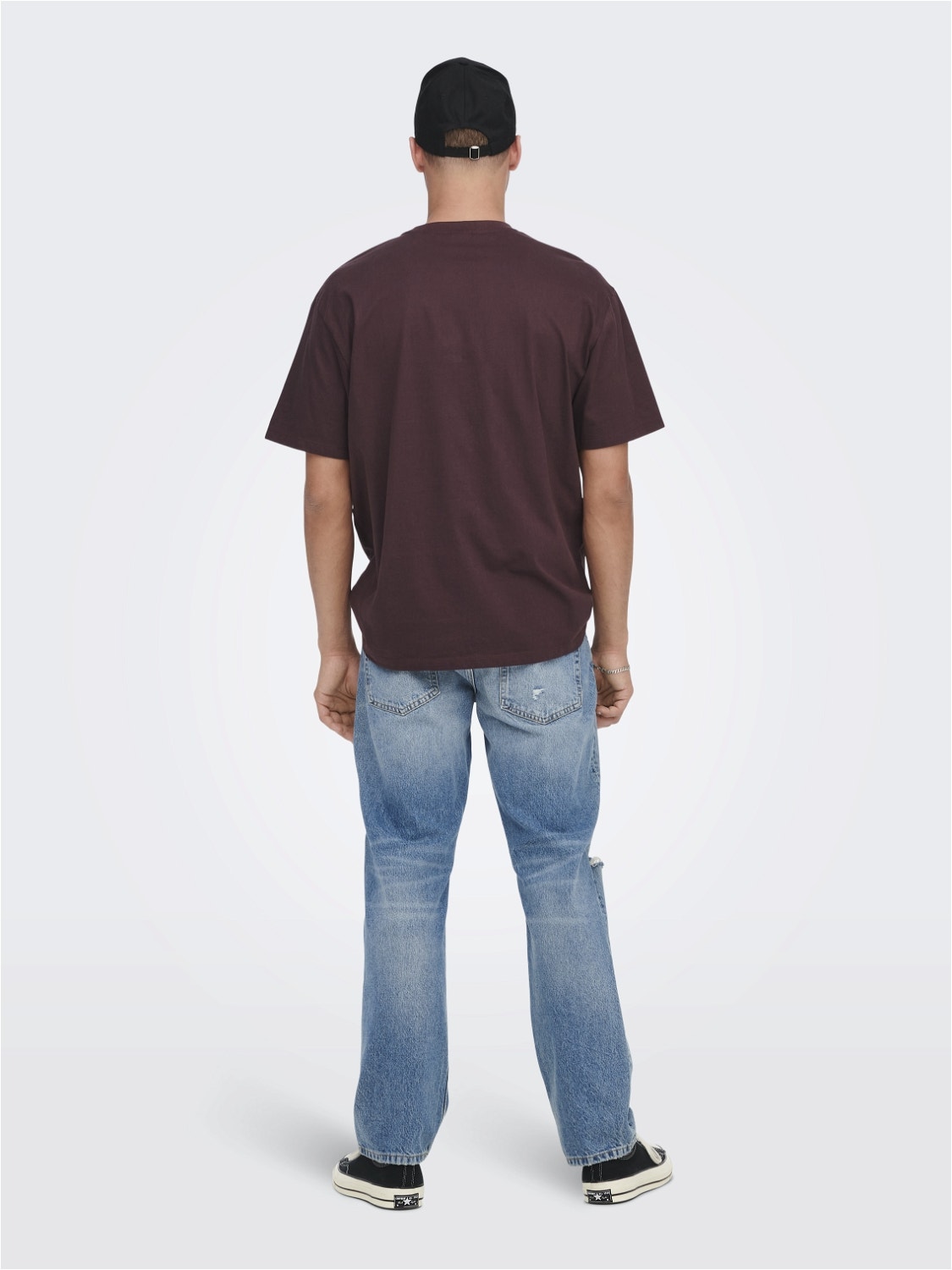 ONLY & SONS Oversized o-hals t-shirt -Fudge - 22022532