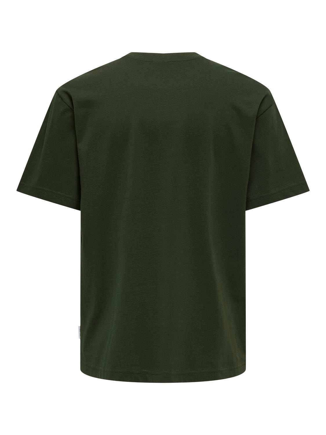 ONLY & SONS Camisetas Corte relaxed Cuello redondo -Rosin - 22022532