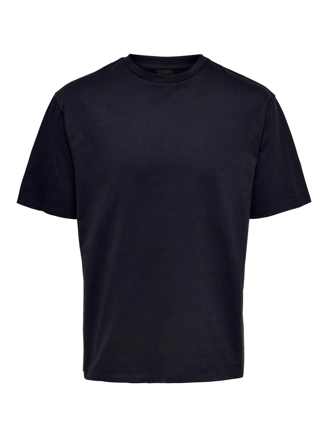 ONLY & SONS Locker geschnitten Rundhals T-Shirt -Dark Navy - 22022532