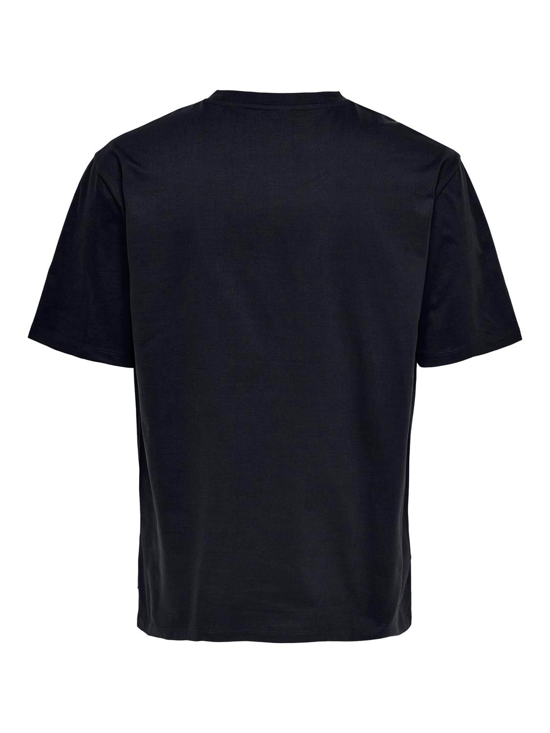 ONLY & SONS Camisetas Corte relaxed Cuello redondo -Dark Navy - 22022532