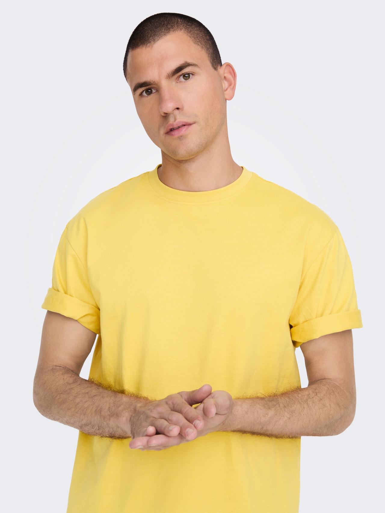 ONLY & SONS Relaxed Fit Round Neck T-Shirt -Ochre - 22022532