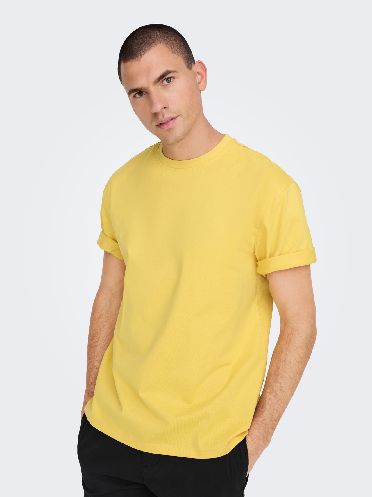 ONLY & SONS T-shirts Relaxed Fit Col rond -Ochre - 22022532