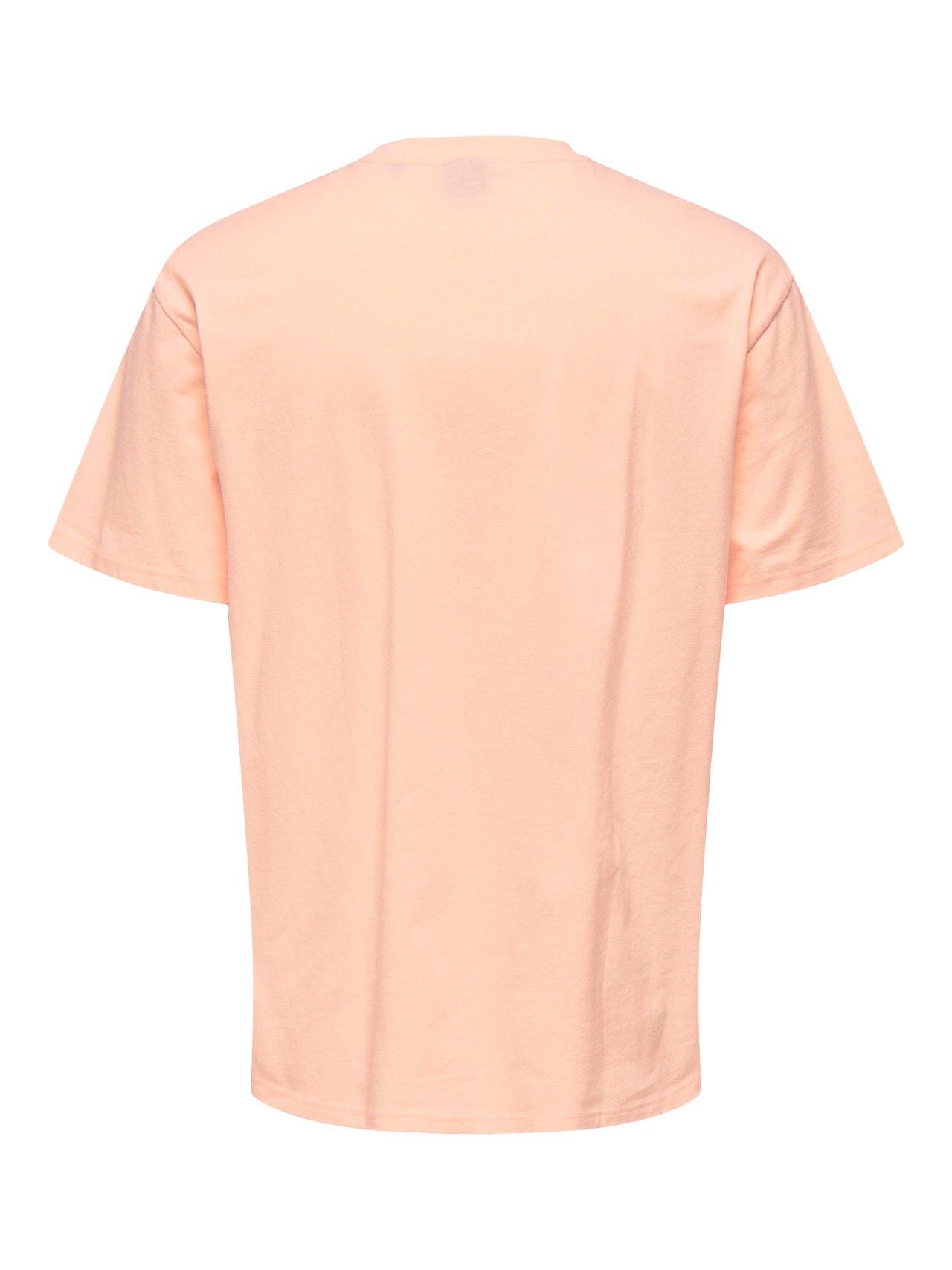 ONLY & SONS T-shirts Relaxed Fit Col rond -Peach Nectar - 22022532