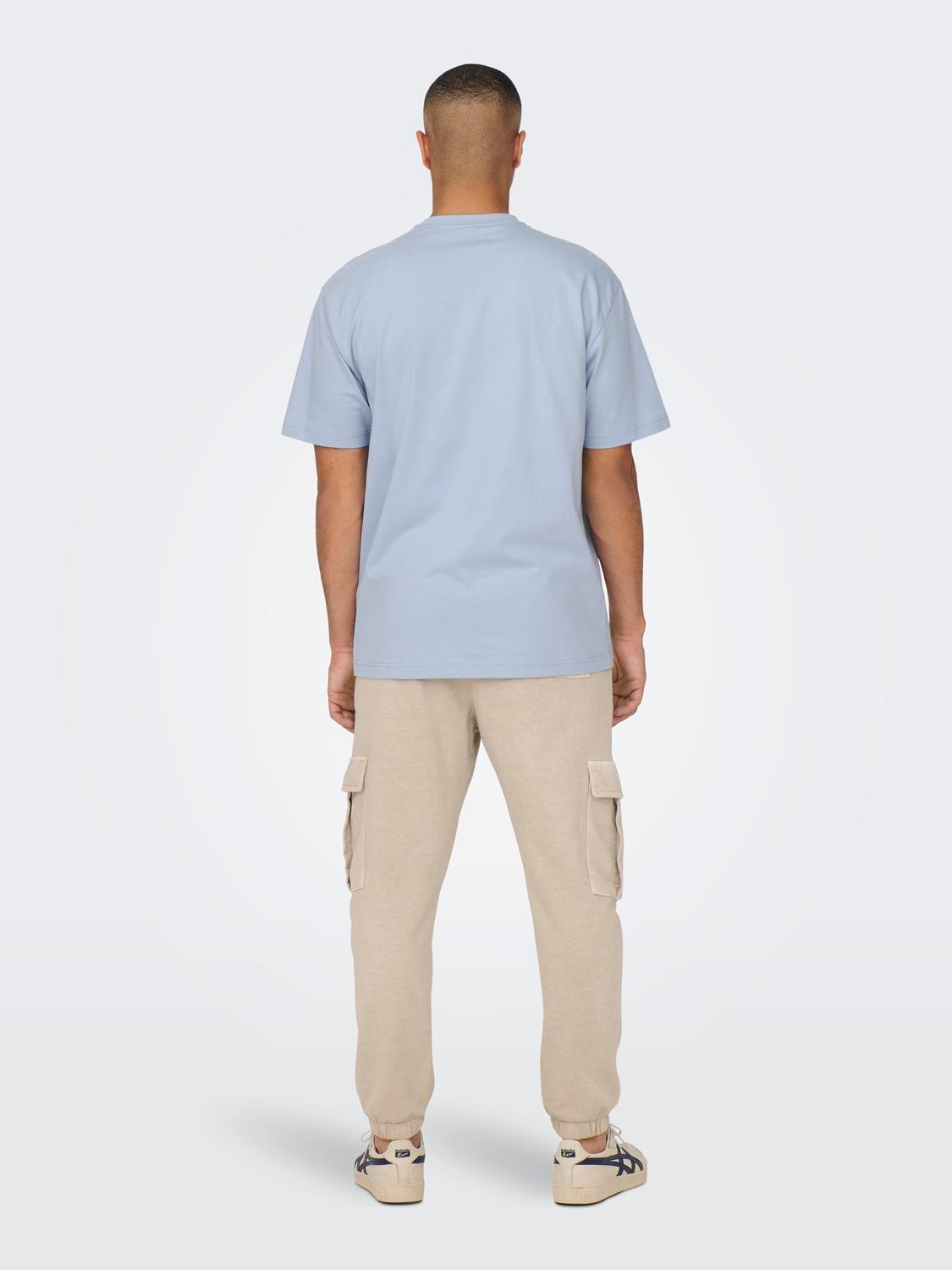 ONLY & SONS Relaxed Fit Round Neck T-Shirt -Eventide - 22022532