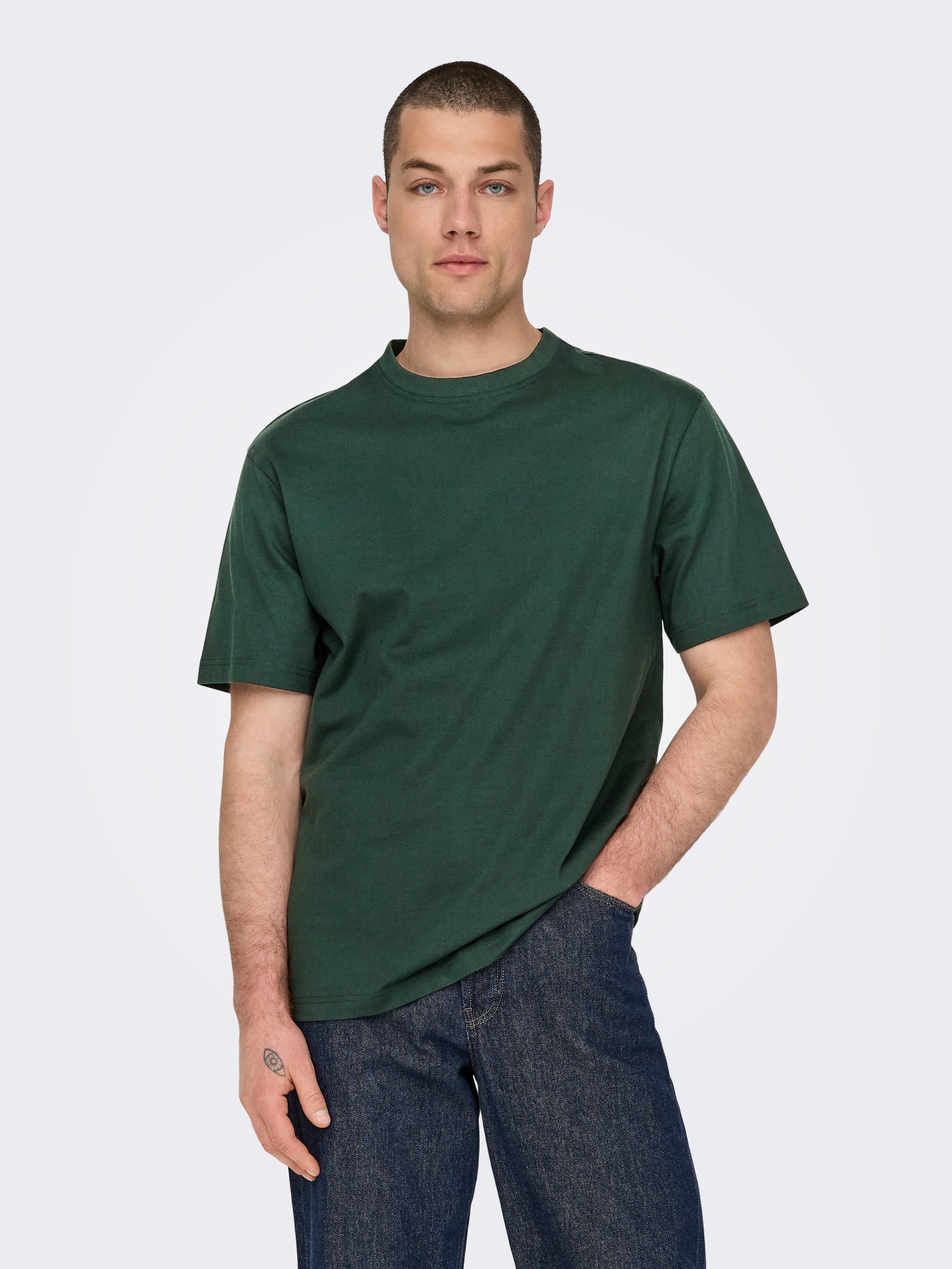 Tシャツ・カットソー VYNER ARTICKLES 0A03 GRADIENT PRINT T-SHIRT DARK GREEN VYNER ARTICKLES ヴァイナー アーティクルズ GRADIENT PRINT T