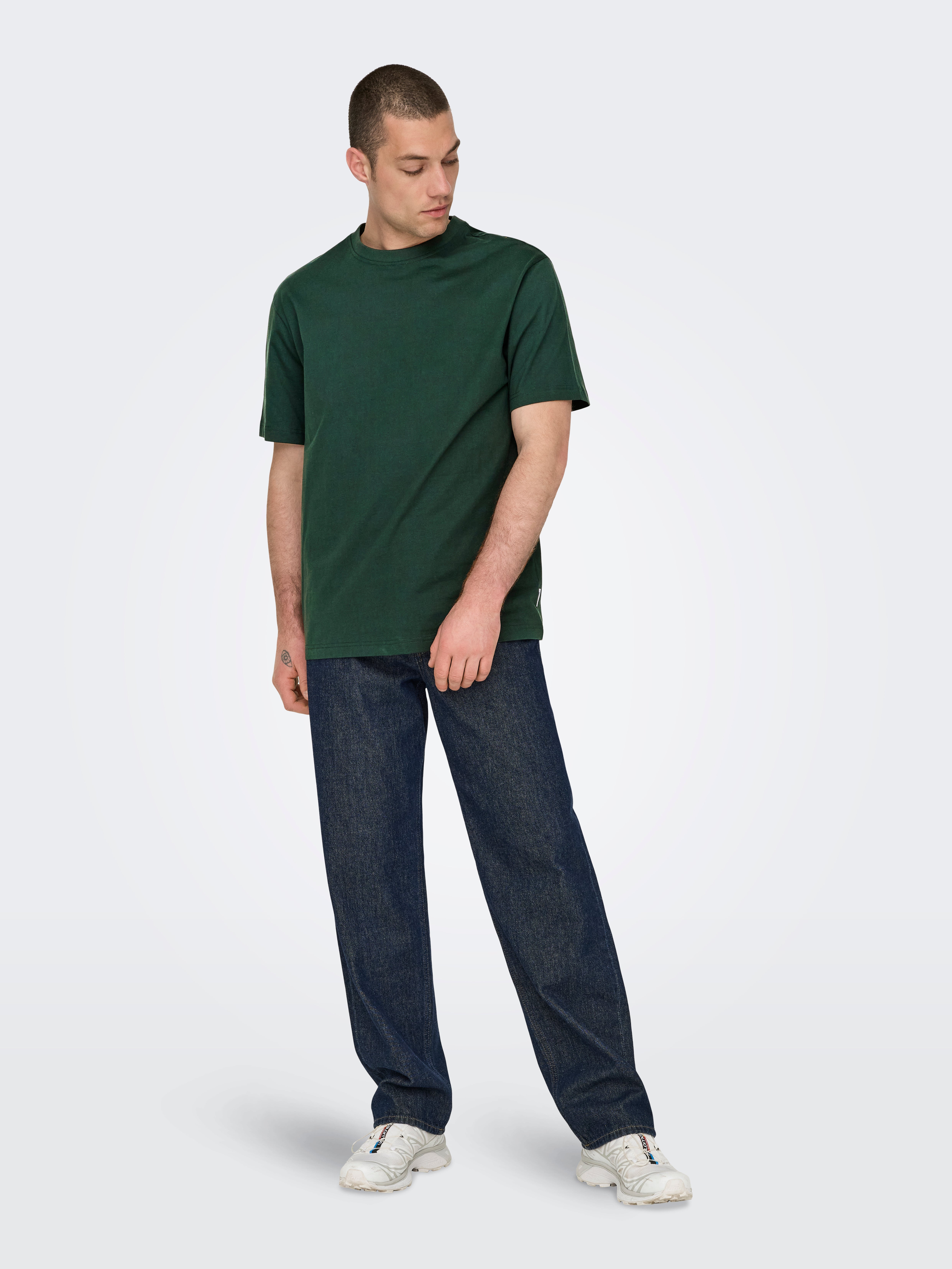 Tシャツ・カットソー VYNER ARTICKLES 0A03 GRADIENT PRINT T-SHIRT DARK GREEN VYNER ARTICKLES ヴァイナー アーティクルズ GRADIENT PRINT T