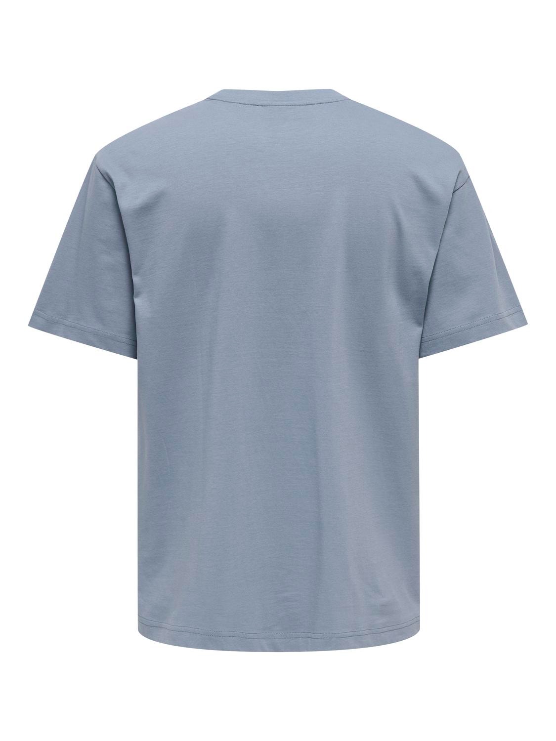 ONLY & SONS Locker geschnitten Rundhals T-Shirt -Flint Stone - 22022532