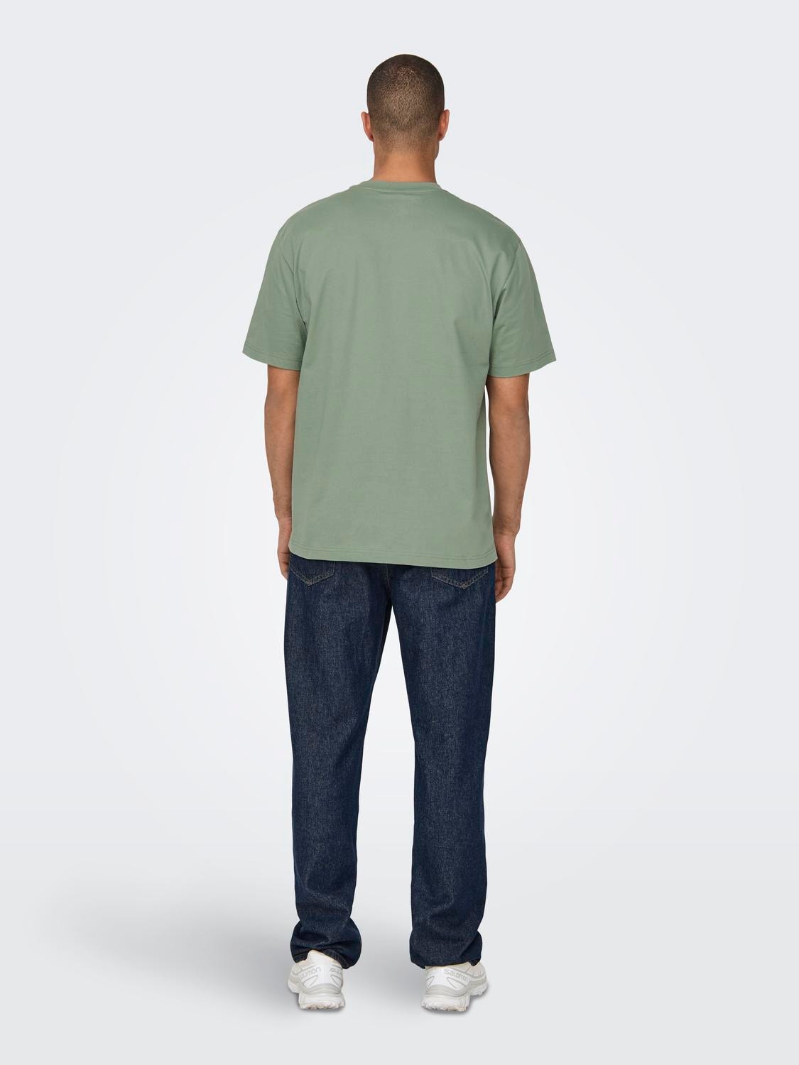 ONLY & SONS Oversized o-hals t-shirt -Hedge Green - 22022532