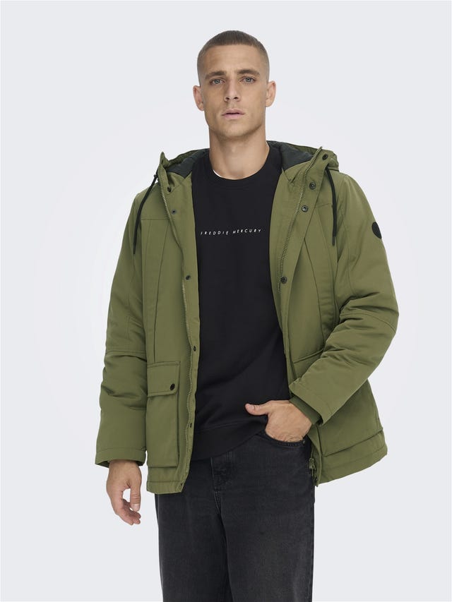 ONLY & SONS Parka jacket with hood - 22022654