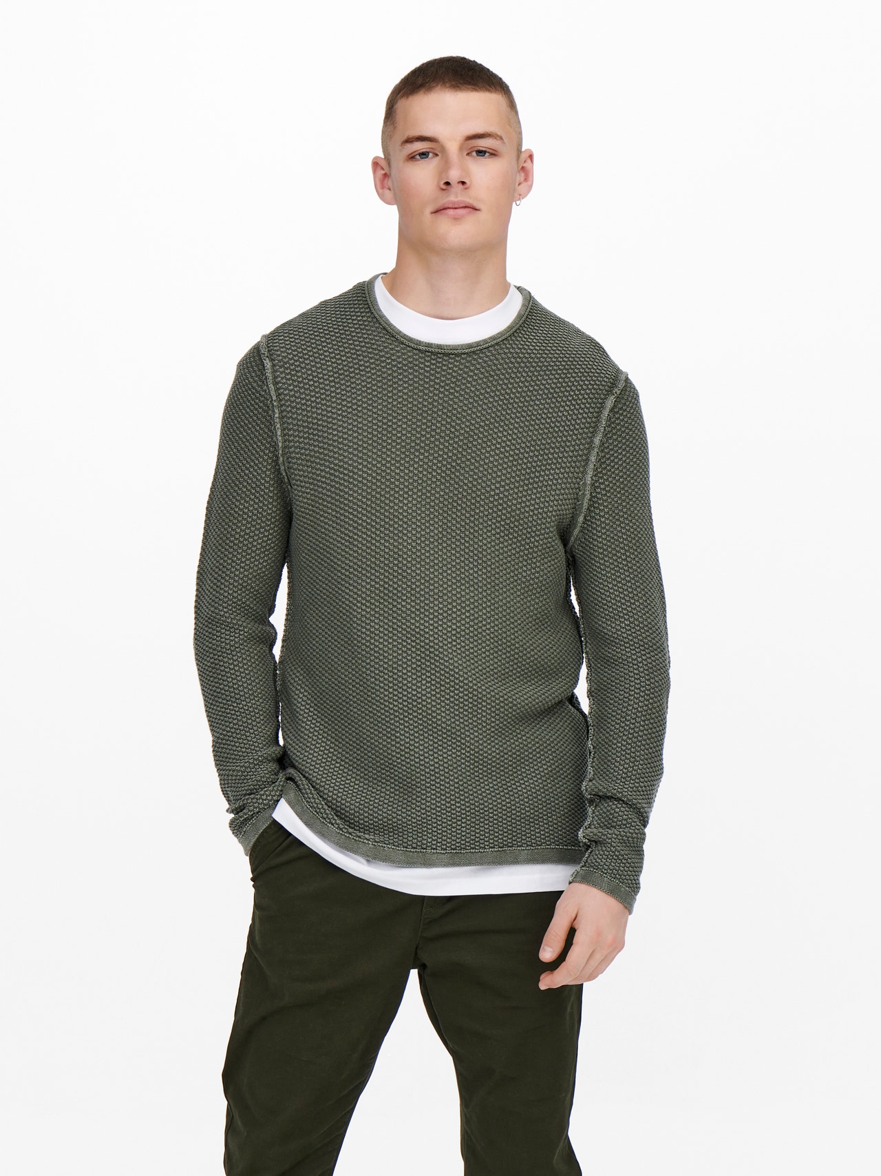 ONLY & SONS Pull-overs Col rond -Castor Gray - 22022799