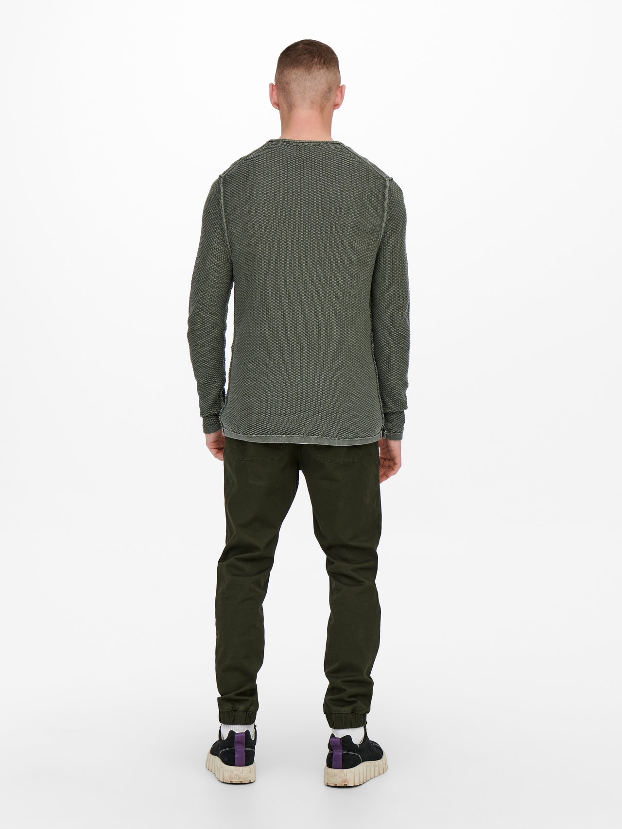ONLY & SONS O-hals Pullover -Castor Gray - 22022799