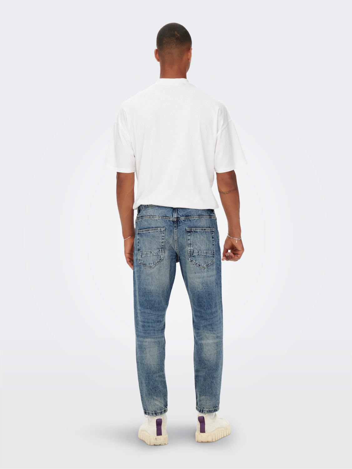 ONLY & SONS Jeans Cropped Fit Taille moyenne -Blue Denim - 22022839