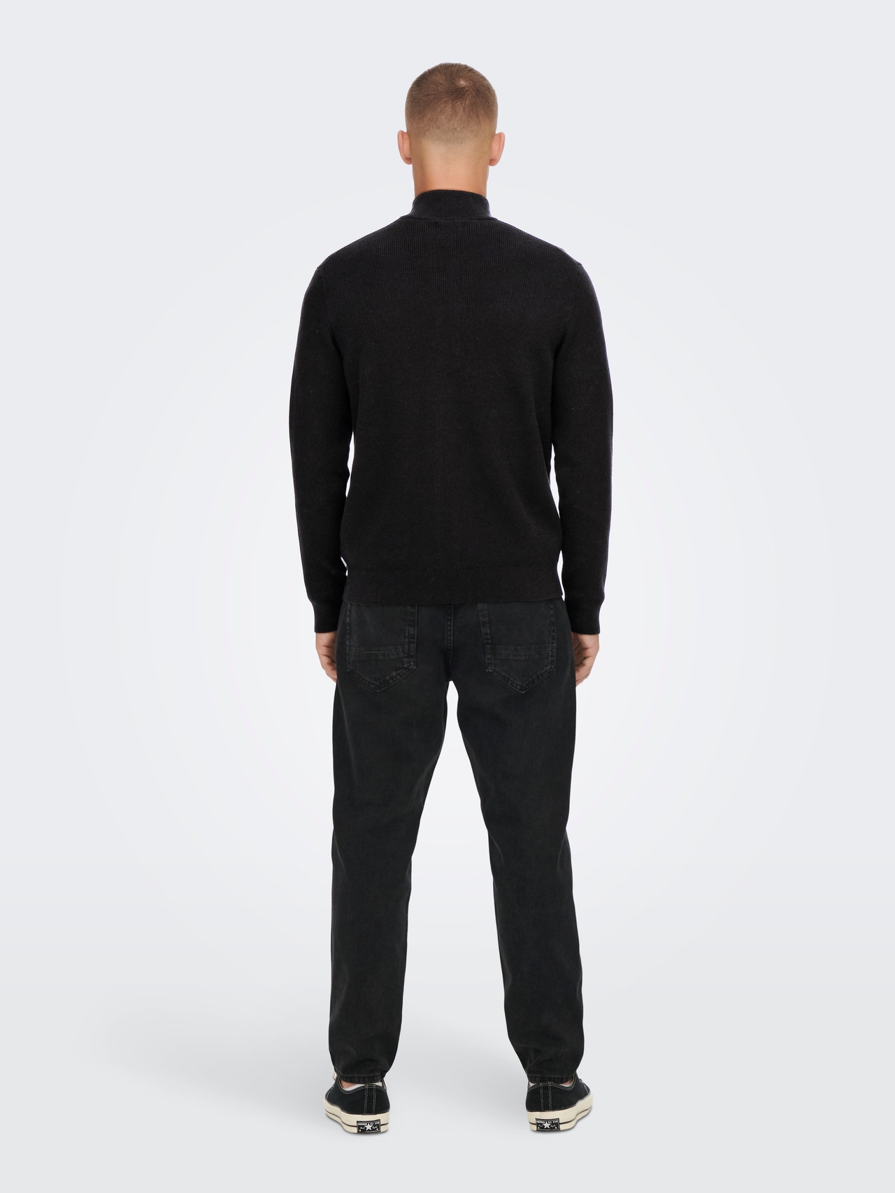 ONLY & SONS Cardigan with high neck -Black - 22022851