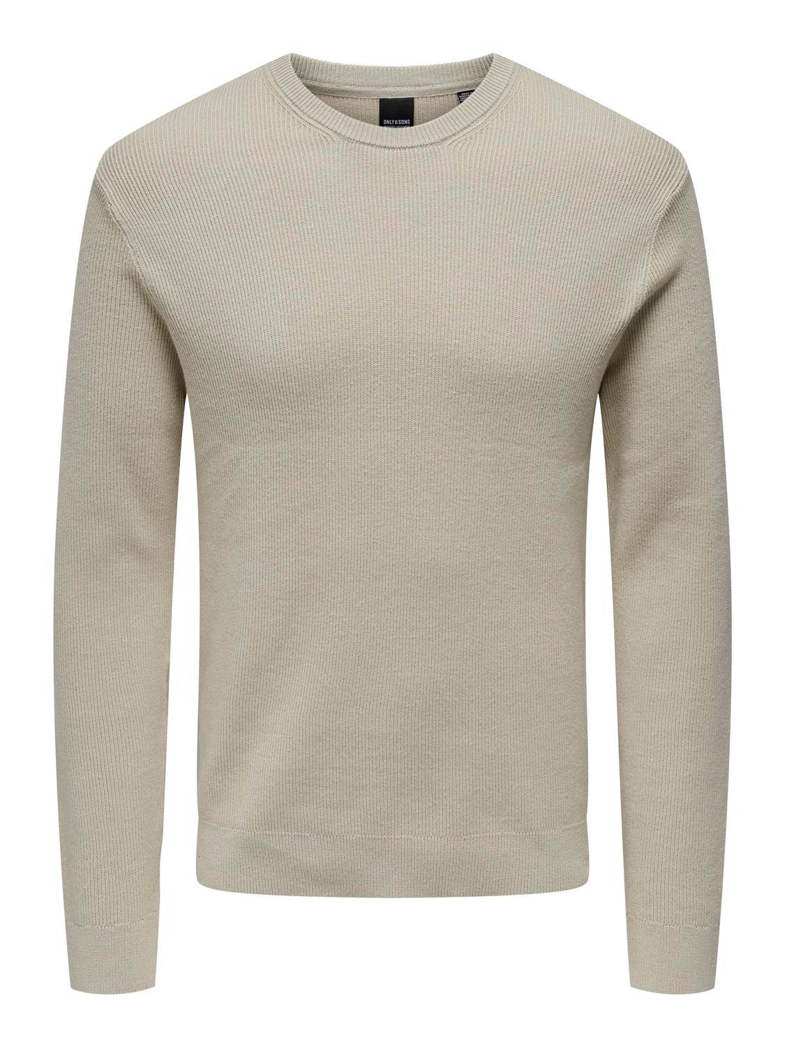 ONLY & SONS Crew neck Pullover -Silver Lining - 22022855
